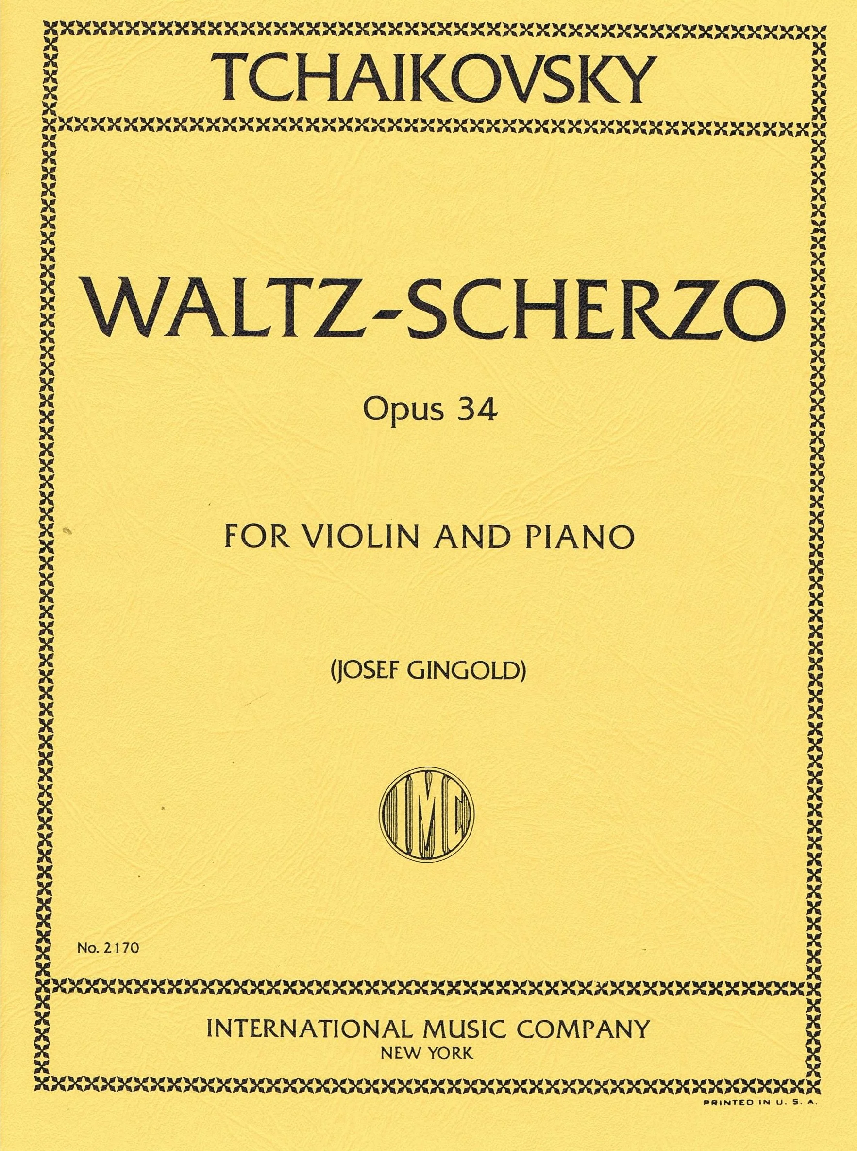Tchaikovsky Waltz-Scherzo, Opus 34 IMC 2170