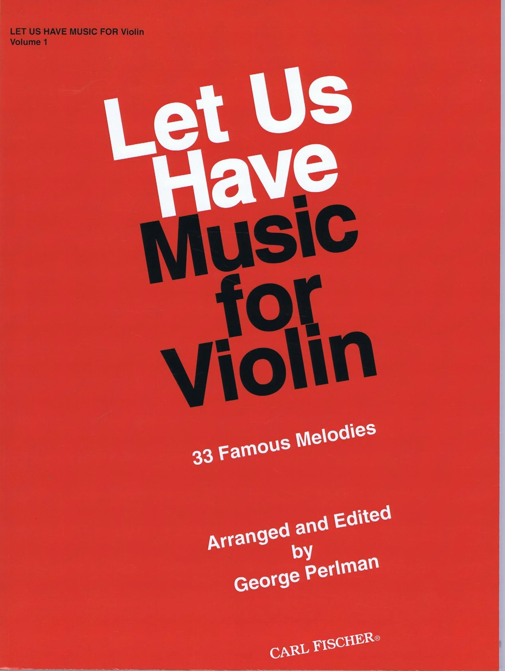 Perlman Let Us Have Music for Violin - Vol 1 CF O3206
