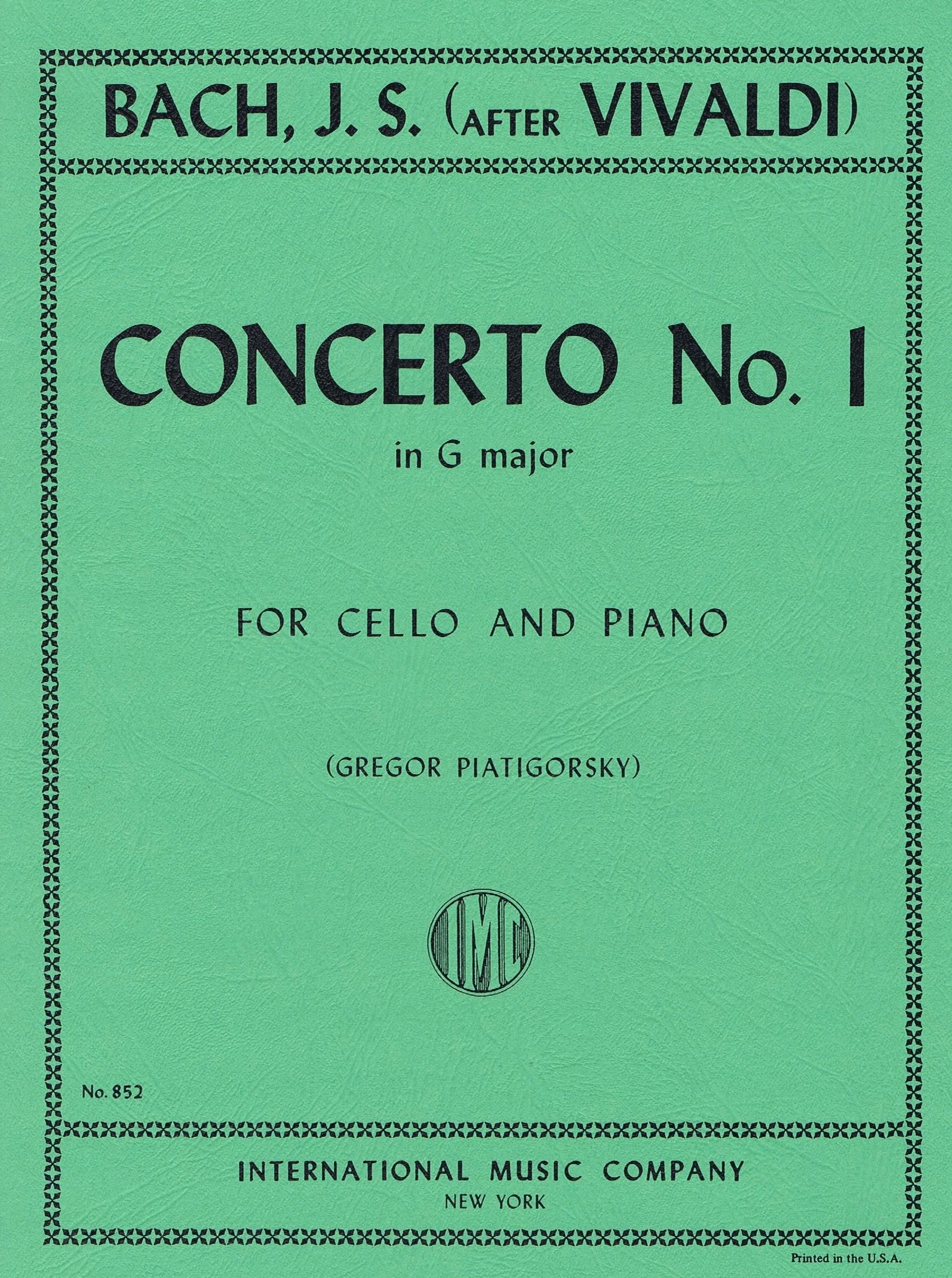 Bach, J.S. Concerto No. 1 in G major (after Vivaldi) IMC 852