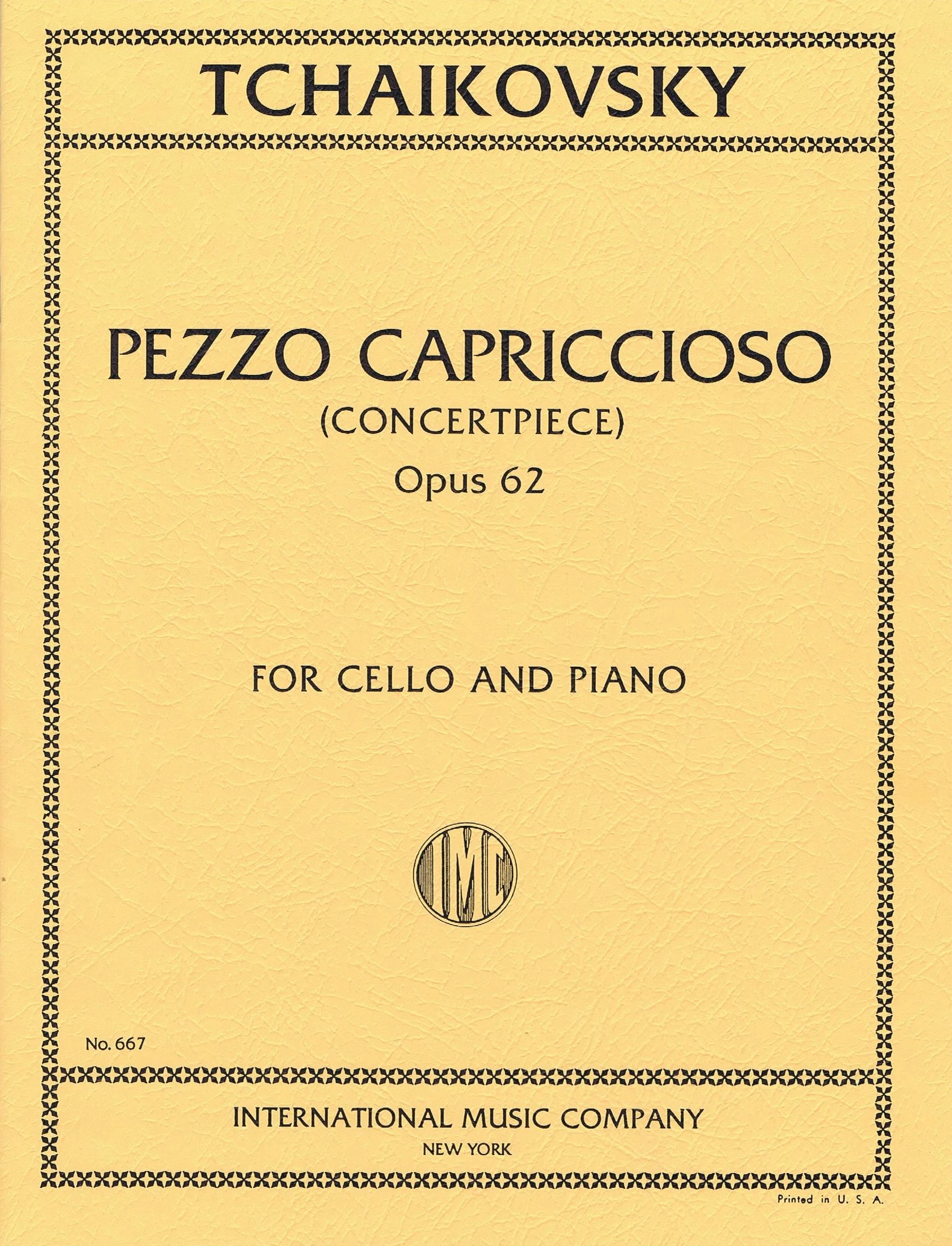 Tchaikovsky Pezzo Capriccioso, Opus 62. Concertpiece IMC 667