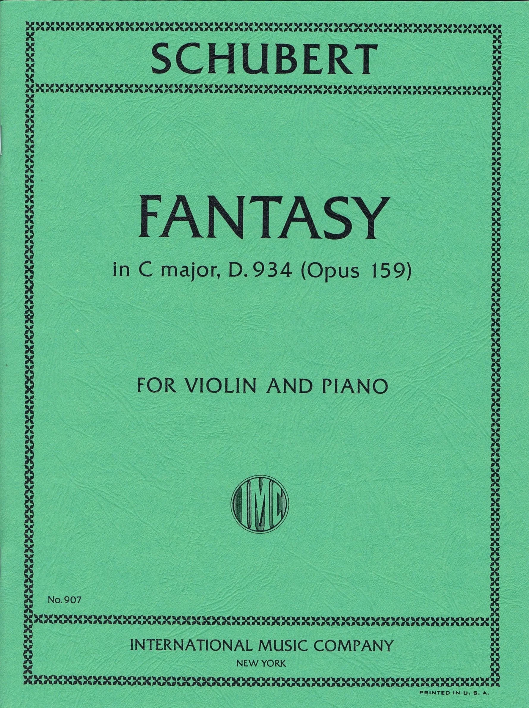 Schubert Fantasia in C major, Opus 159 IMC 907