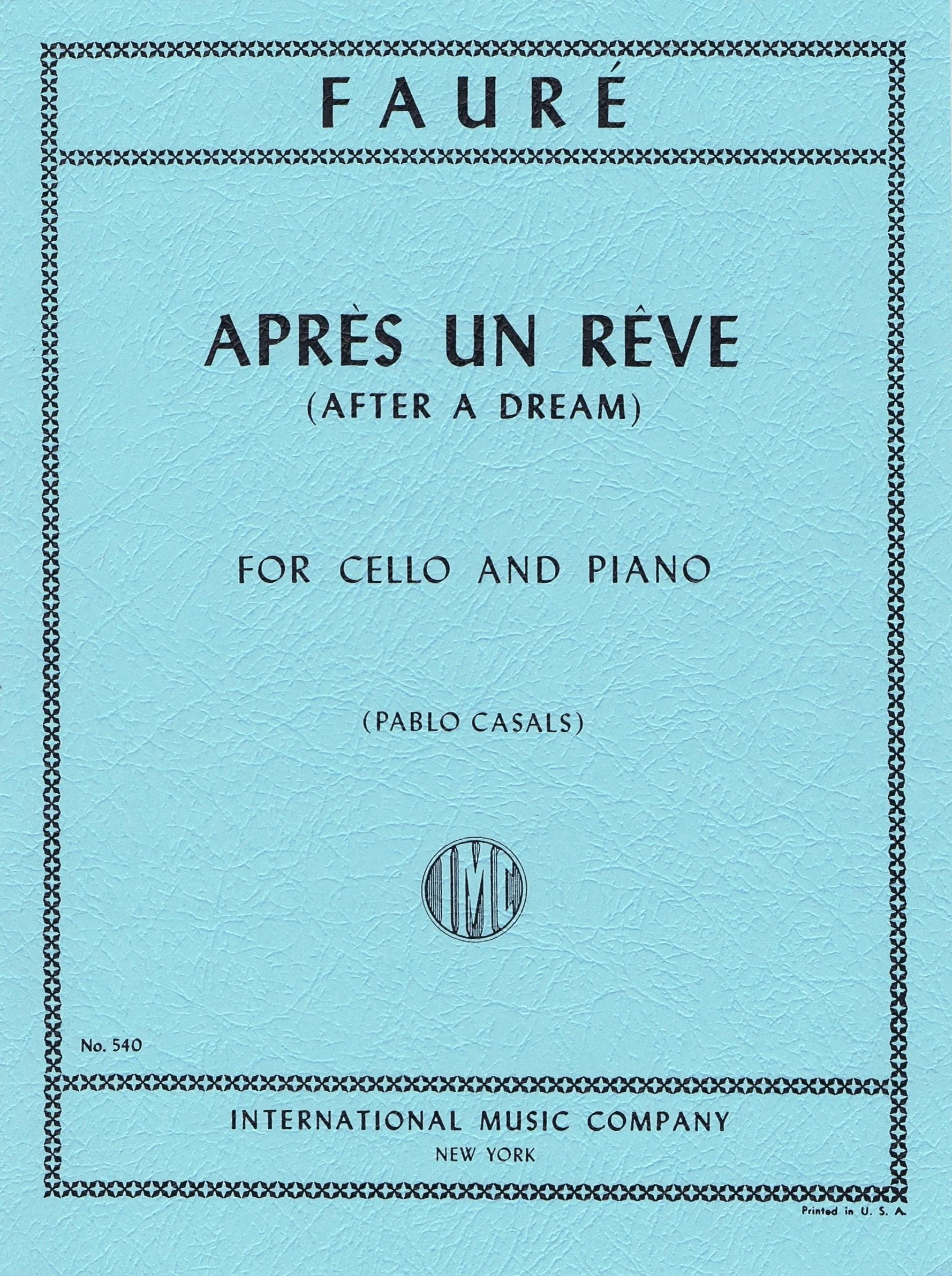 Faure Après un Rêve (After a Dream) IMC 540