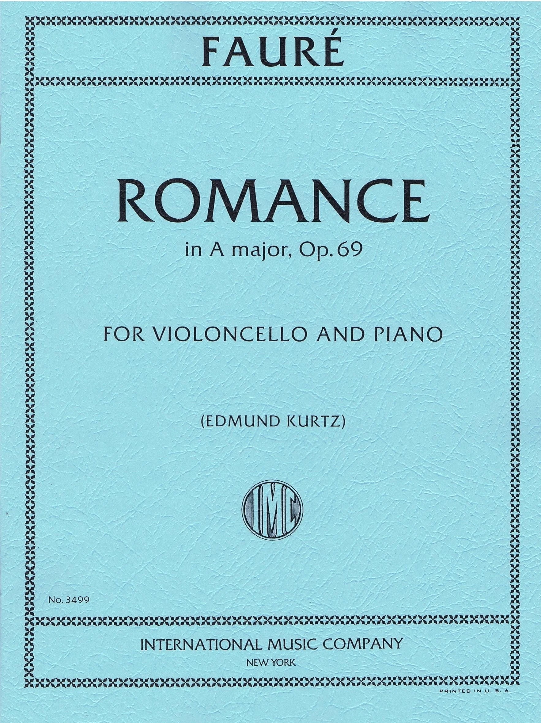 Faure Romance in A major, Opus 69 IMC 3499