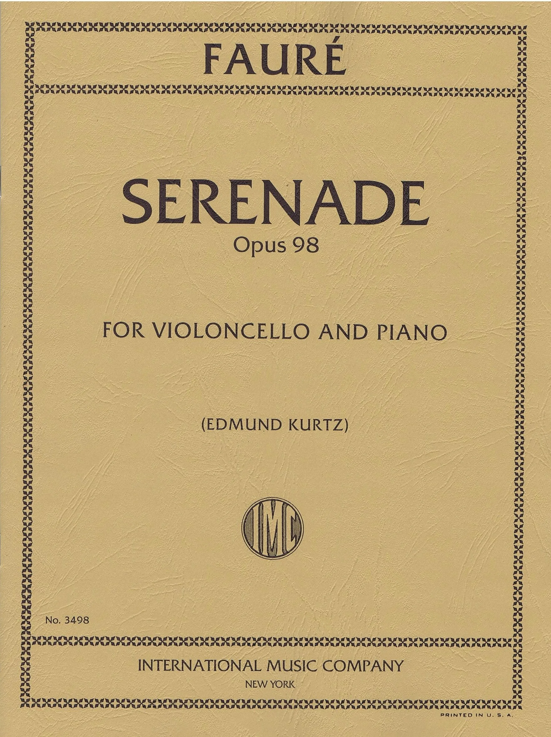 Faure Serenade, Opus 98 IMC 3498