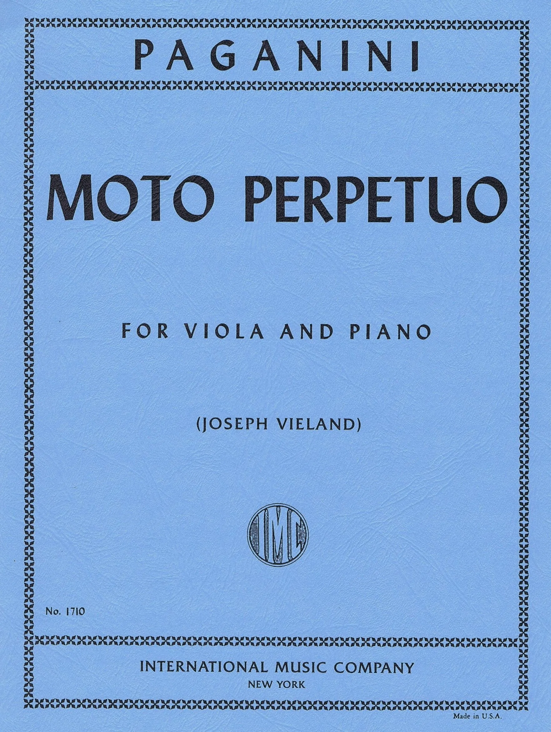 Pganini Moto Perpetuo, Opus 11 bis IMC 1710