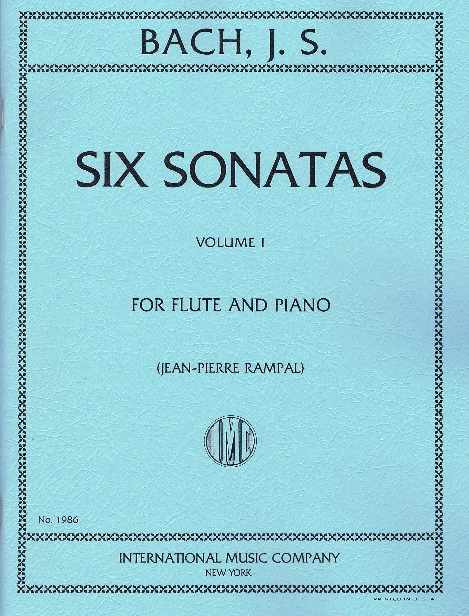 Bach Six Sonatas: Volume I (B minor; E flat major; A major) S. 1030-1032  IMC 1986