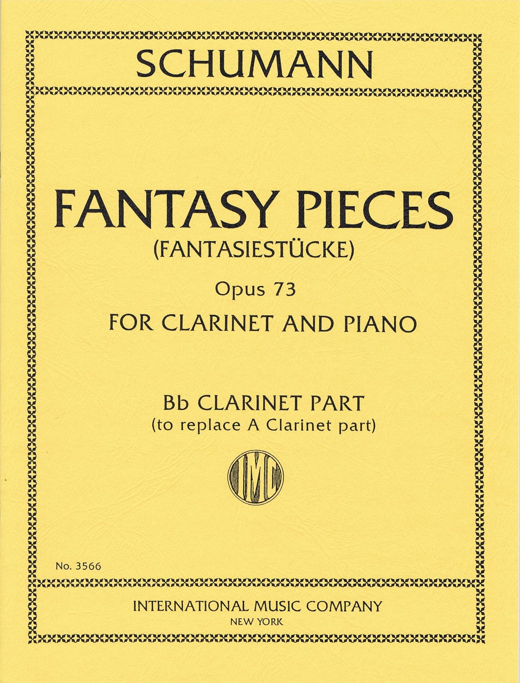 Schumann Fantasy Pieces, Opus 73 IMC 3566