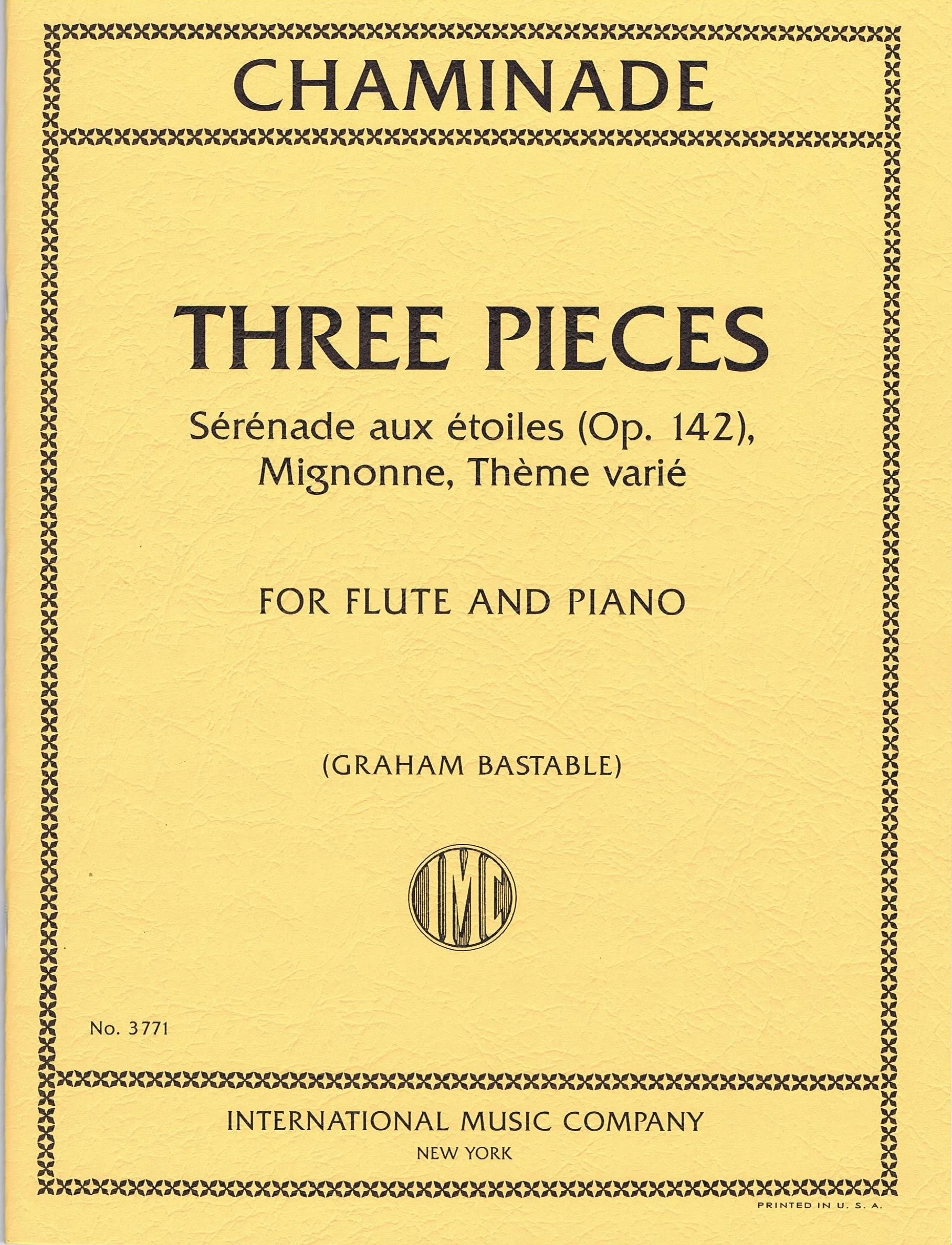 Chaminade Three Pieces: Sérénade aux étoiles (Opus 142) IMC 3771