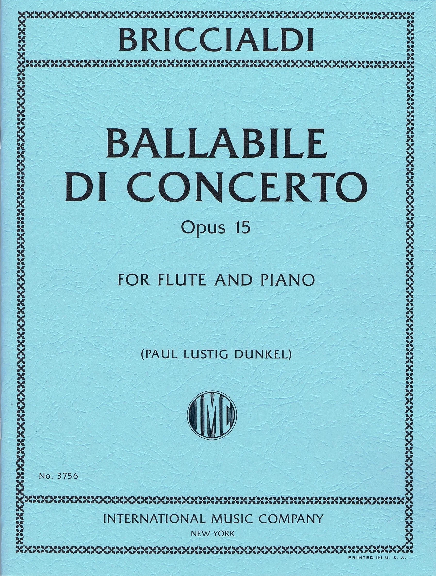 Briccialdi Ballabile di Concerto, Opus 15 IMC 3756