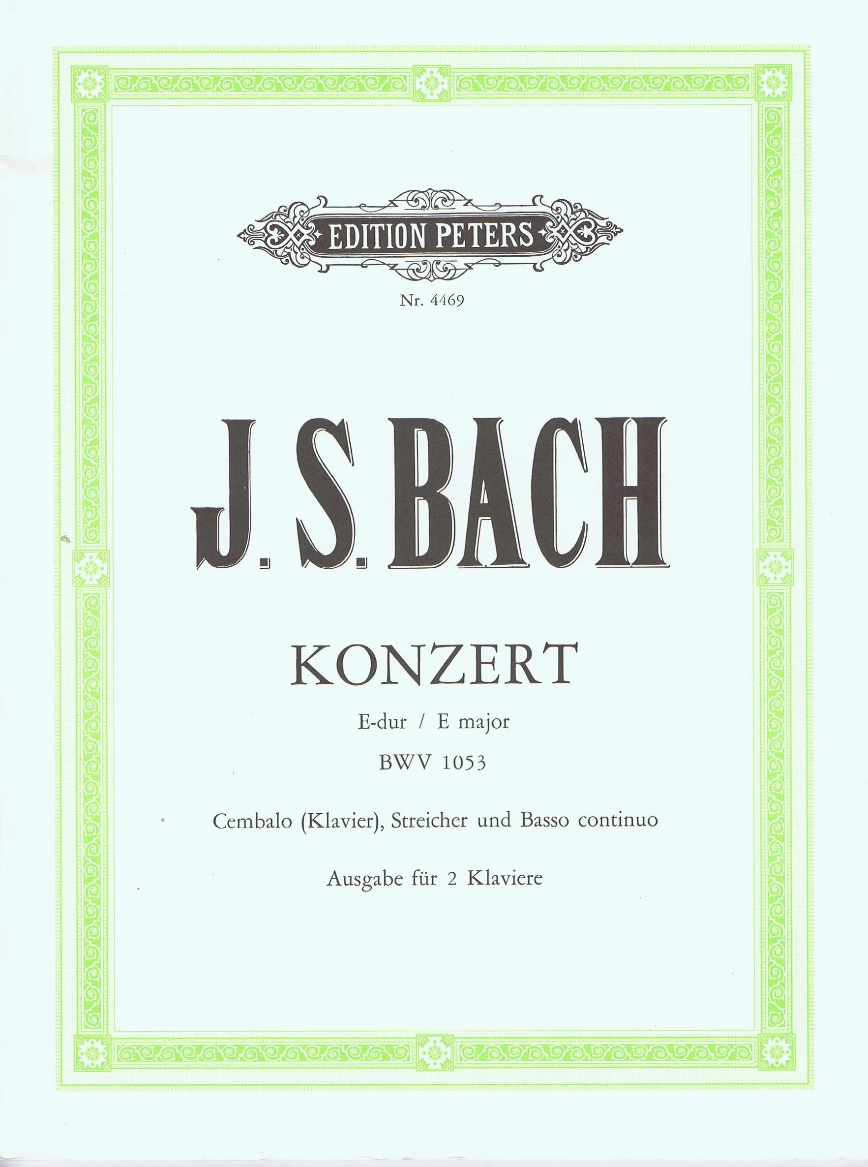 J.S Bach Concerto in E major BWV 1053 EP4469