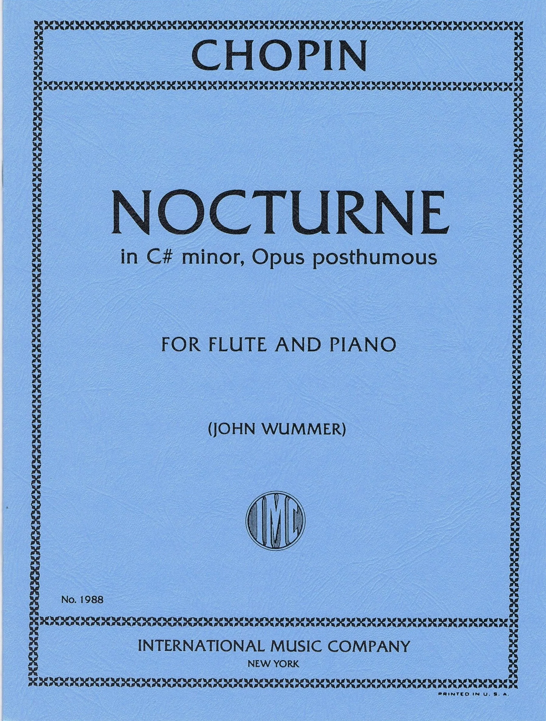 Chopin Nocturne in C sharp minor (Op. posth.) IMC 1988