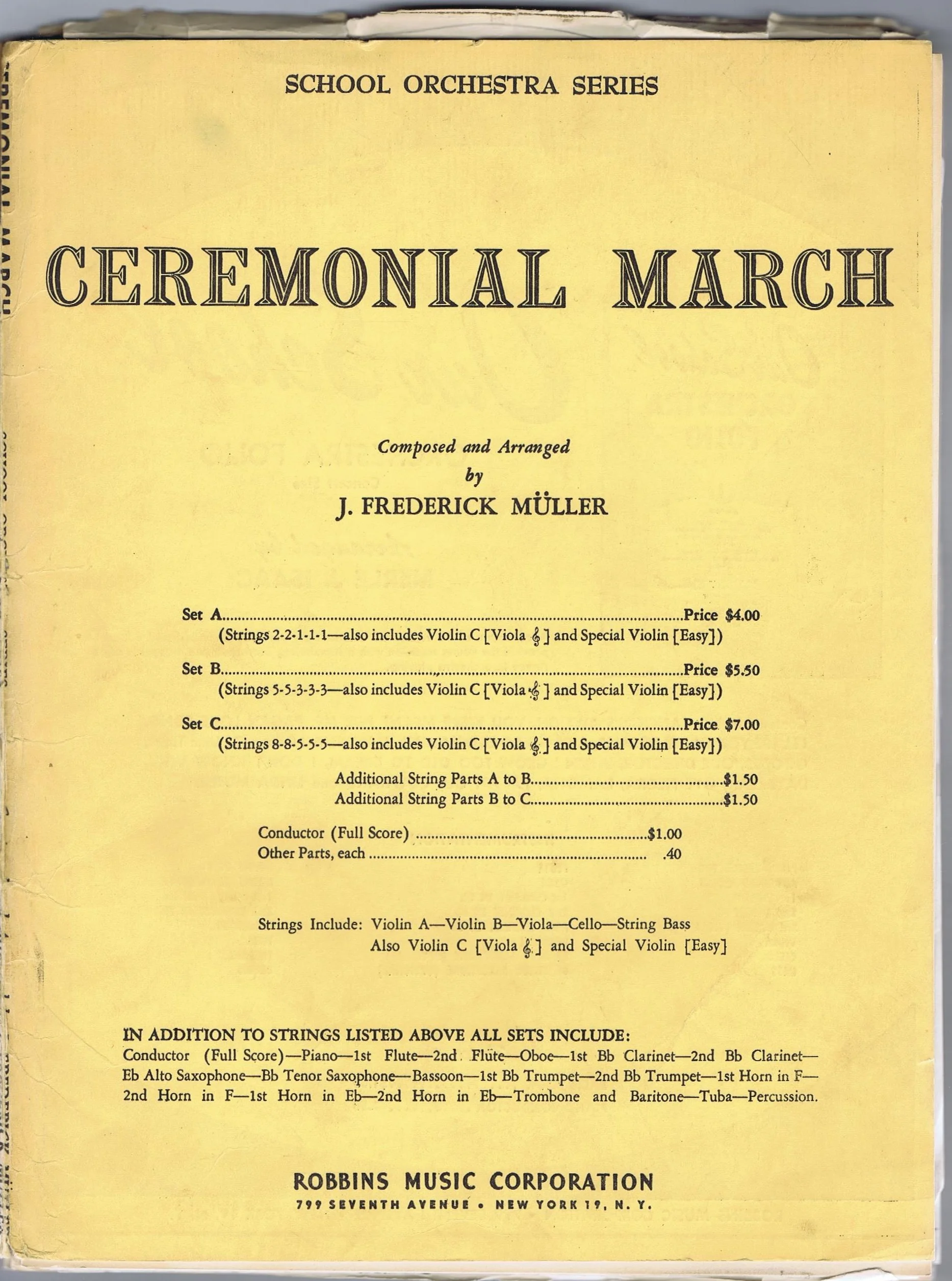 Orchestration - Ceremonial March School Orchestra Series