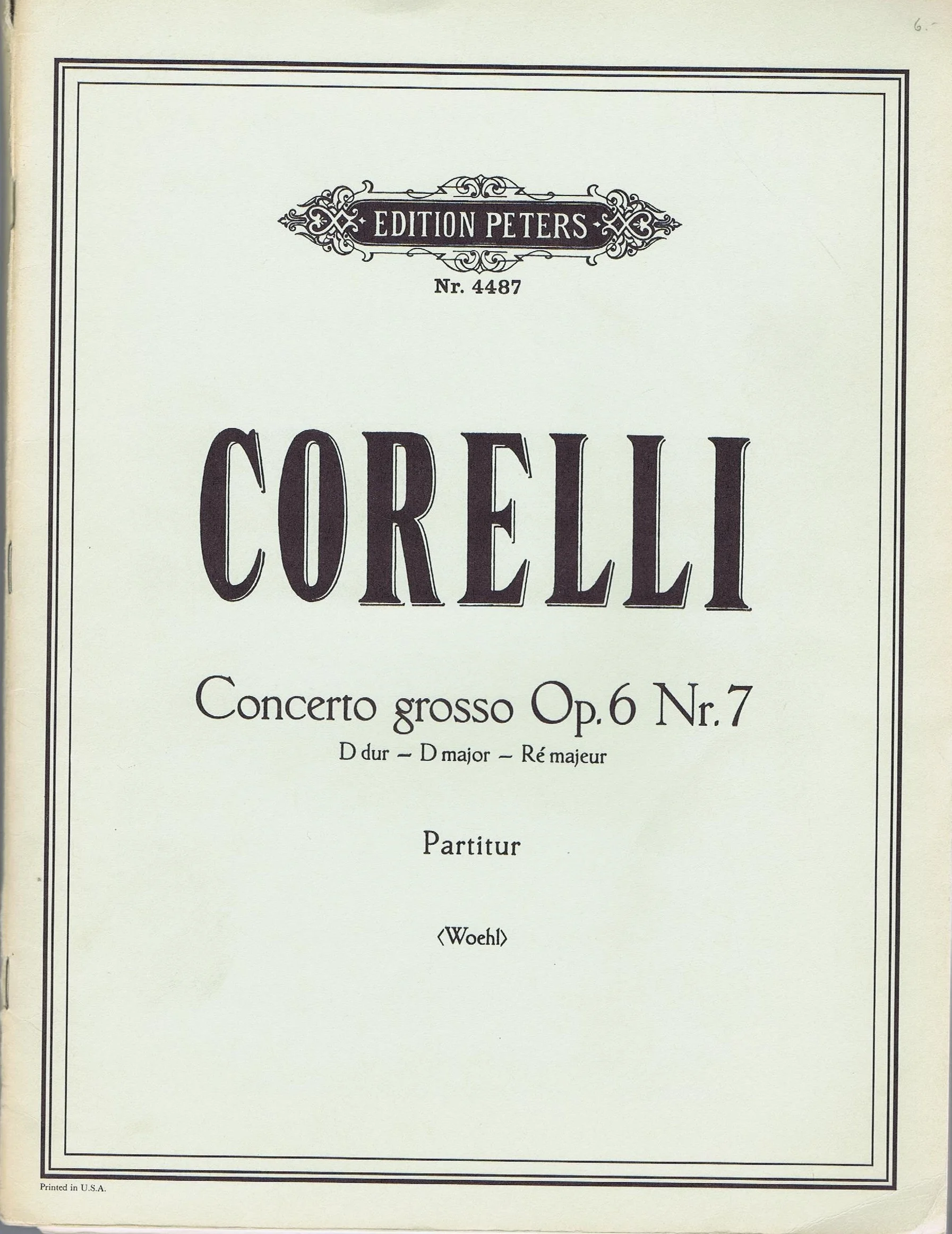 Orchestration - Corelli Concerto Grosso Op.6