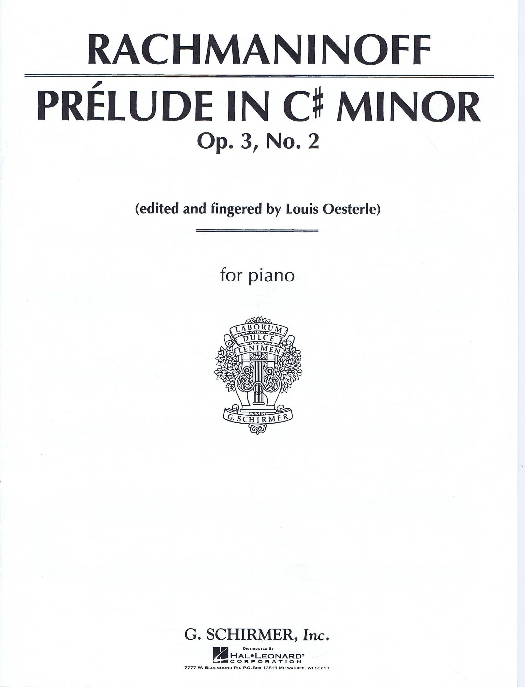 Rachmaninoff Prelude in C# Minor, Op. 3, No. 2 HL 50267730