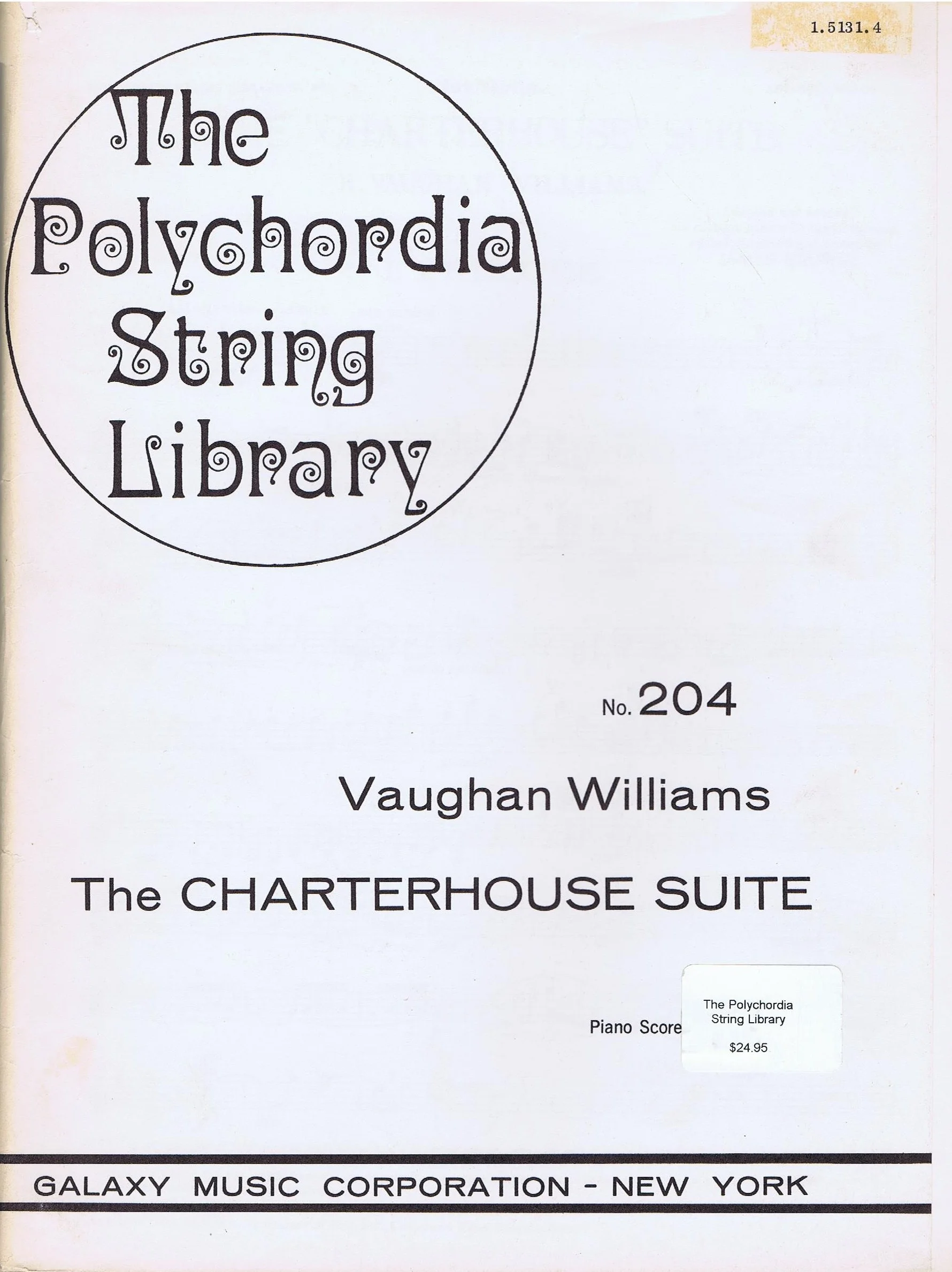 Orchestration - The Polychordia String Library No.204 Vaughan Wiliams