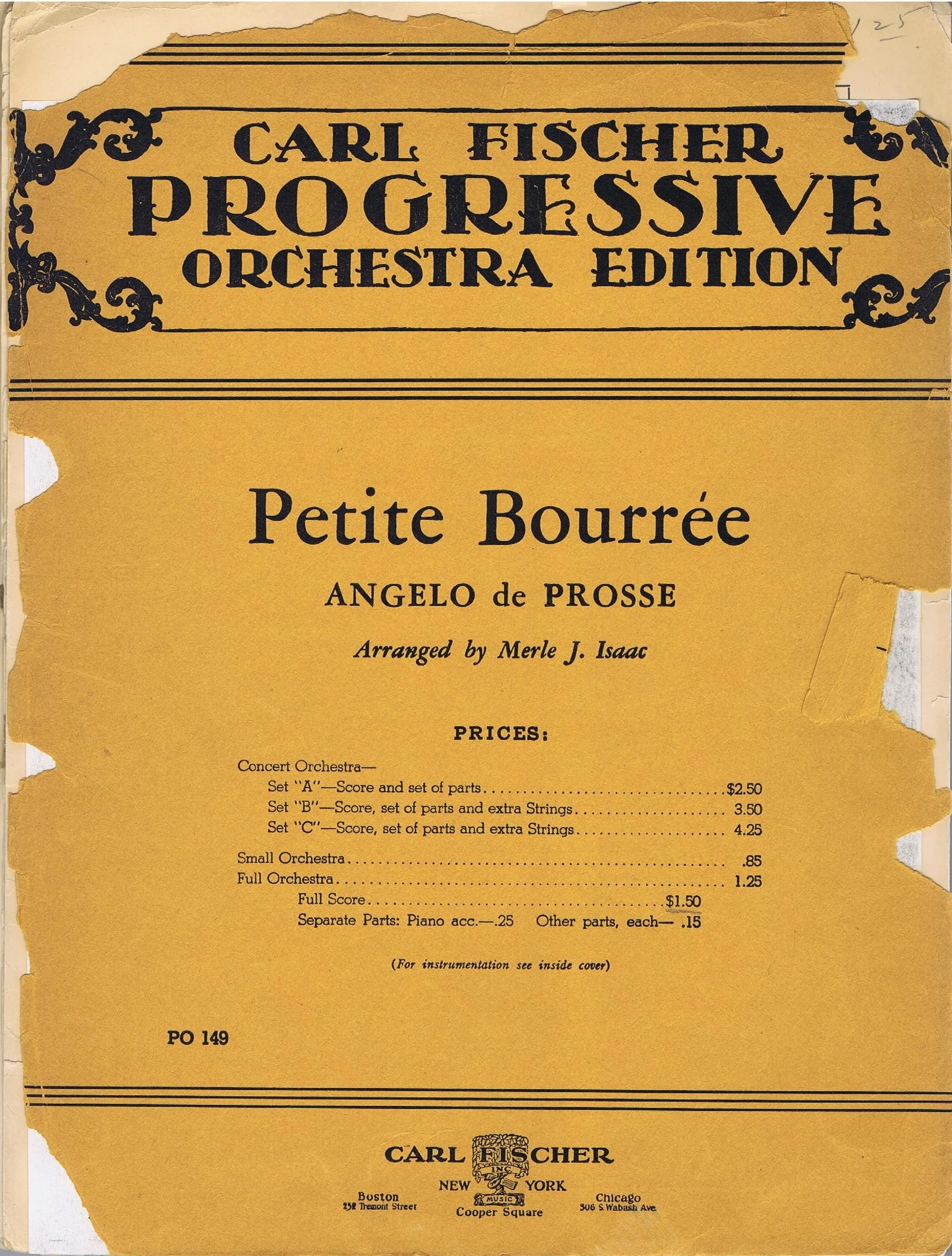 Orchestration - Carl Fischer Progressive Orchestra Edition Petite Bourree