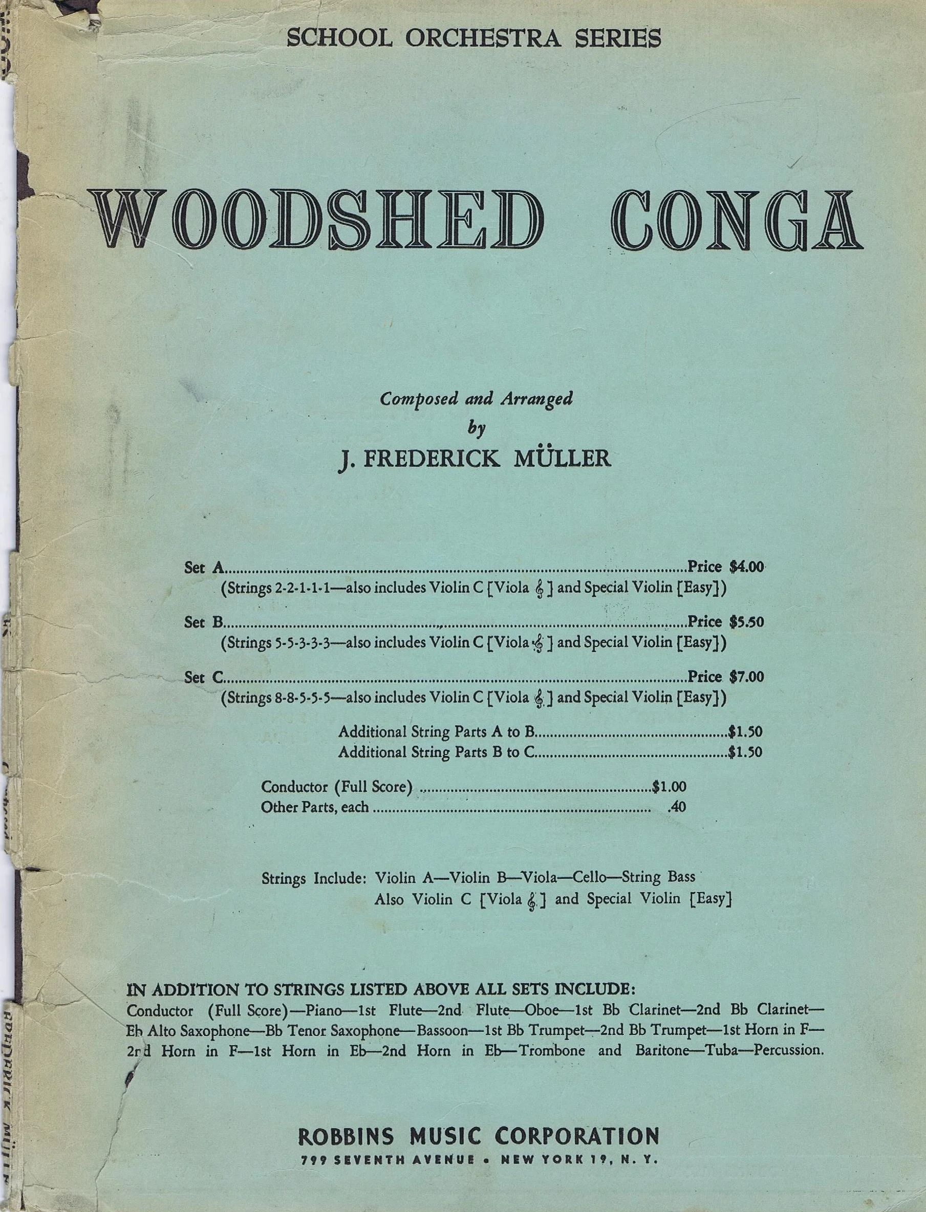 Orchestration - School Orchestra Series Woodshed Conga 