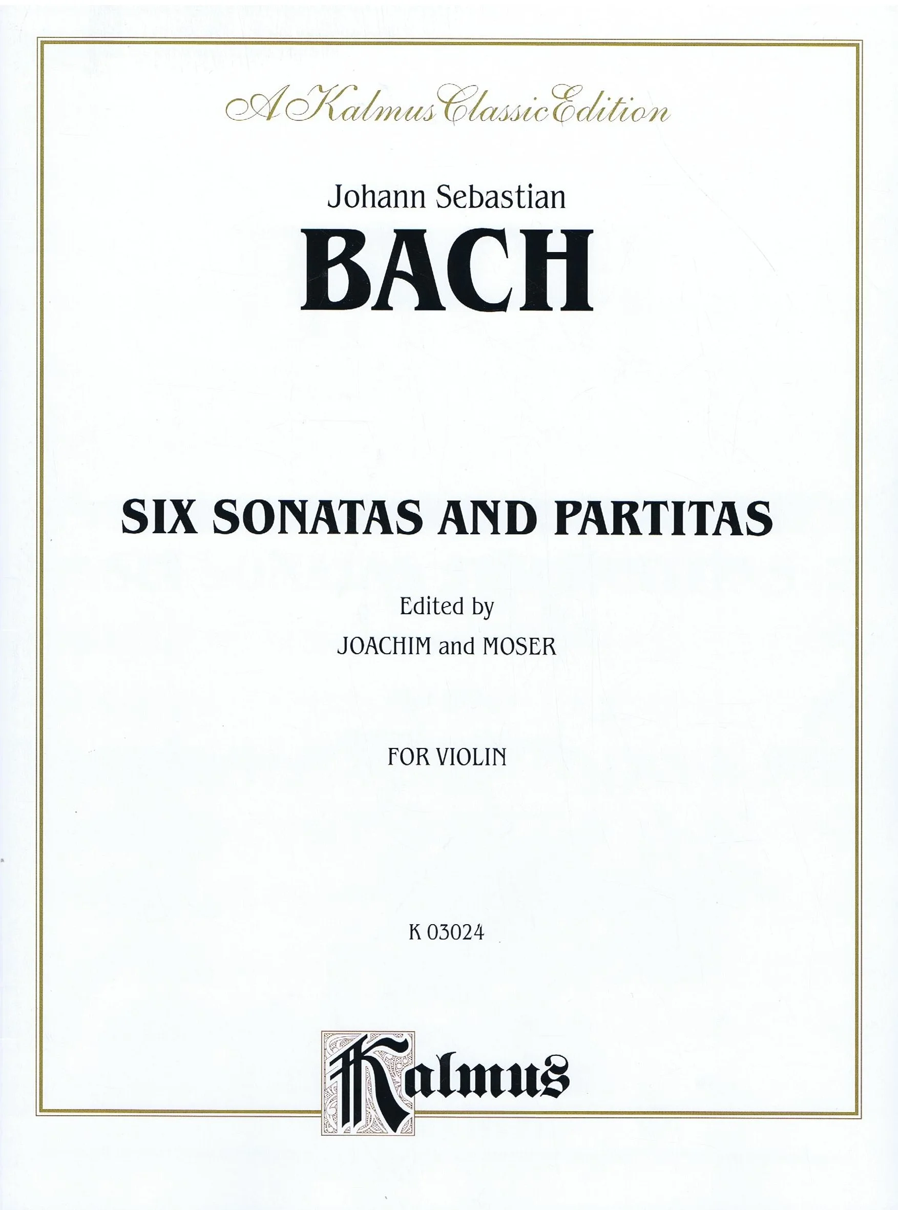 Bach Six Sonatas and Partitas Alfred K03024