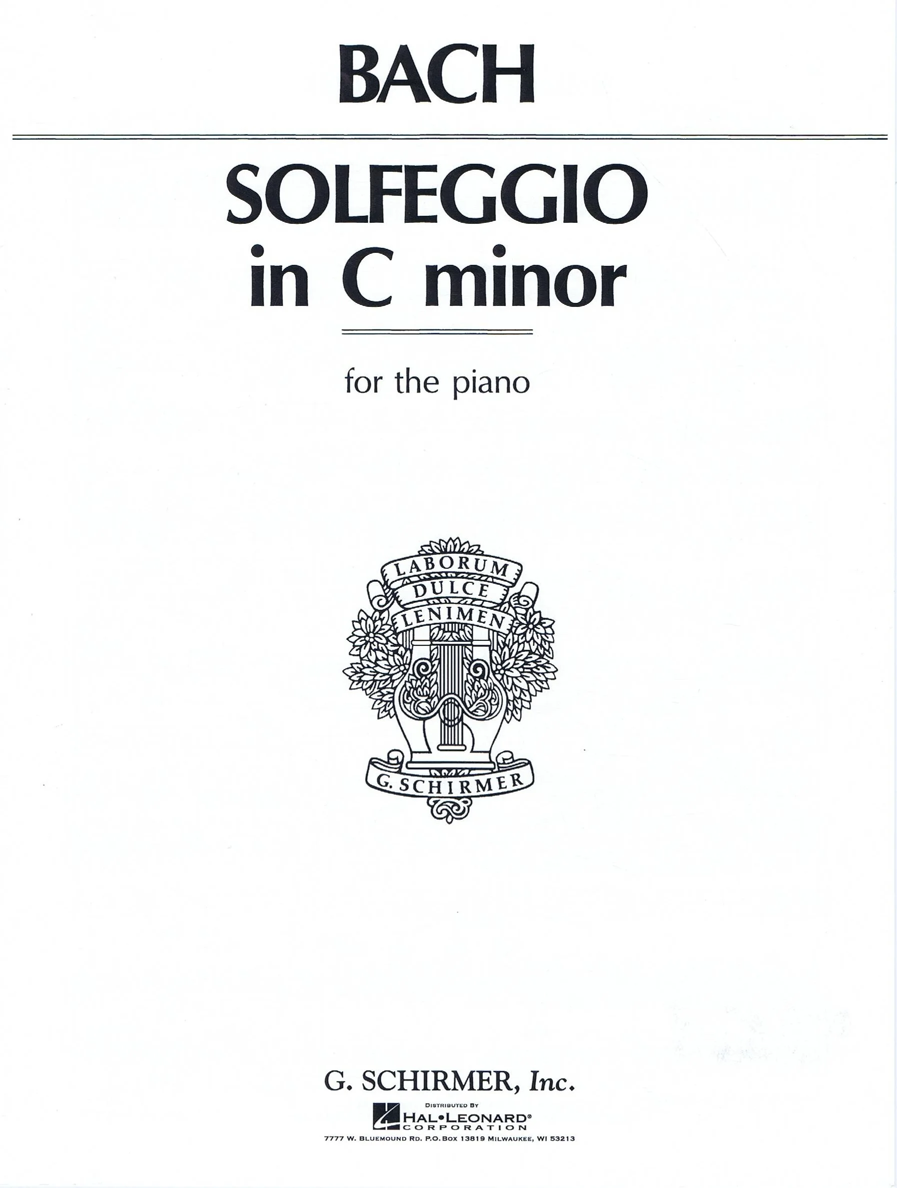 Bach Solfeggietto in C Minor HL 50283110