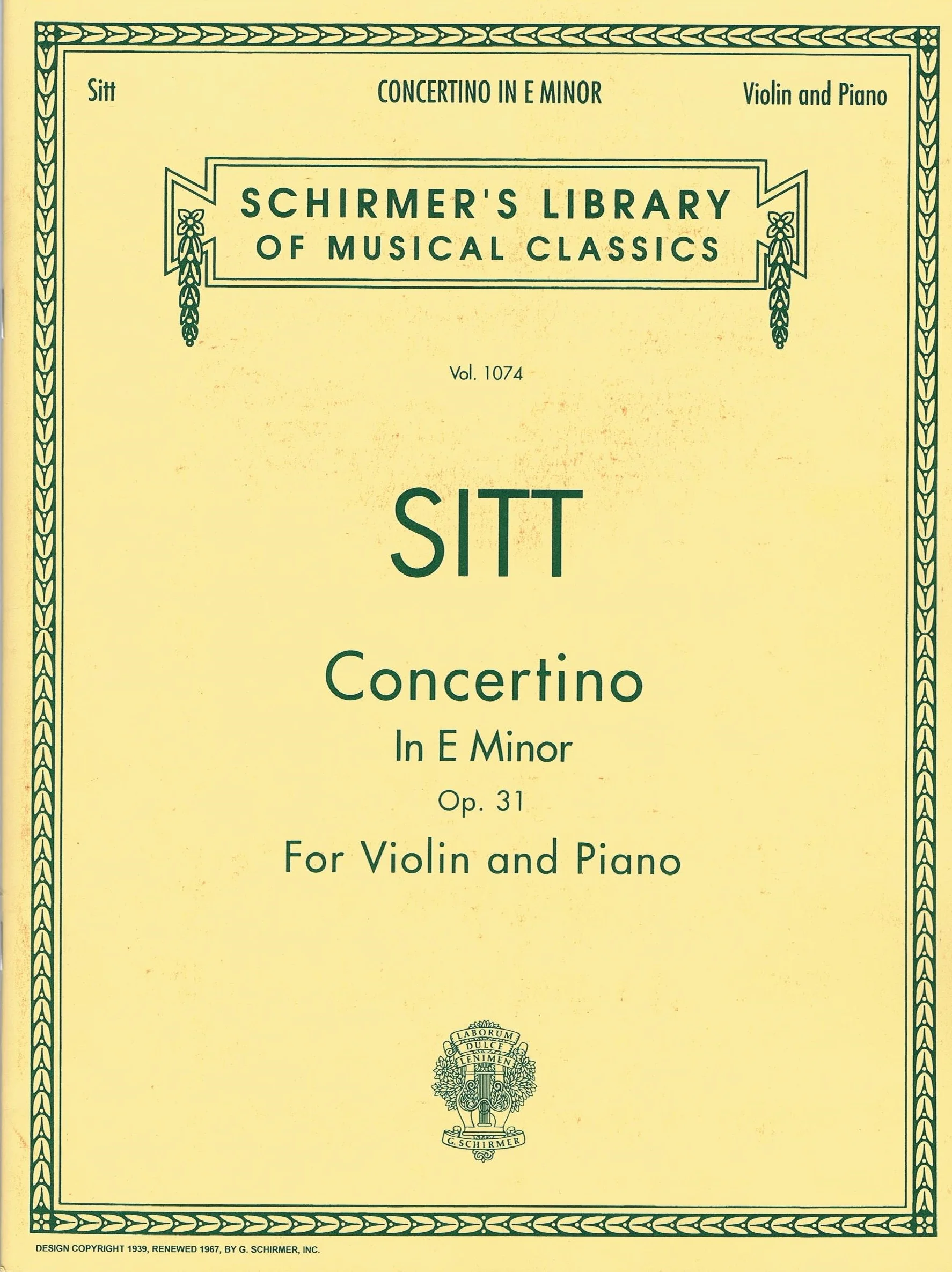 Sitt Concertino in E Minor, Op. 31 HL 50257650