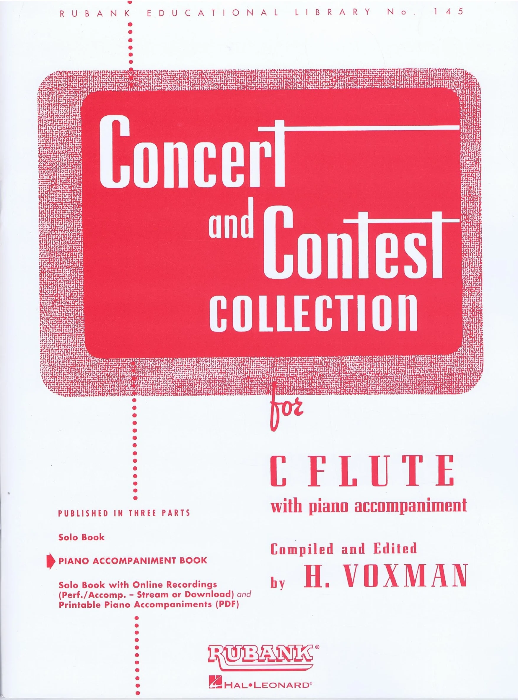 Concert and Contest Collection for C Flute Piano Accompaniment HL 04471620