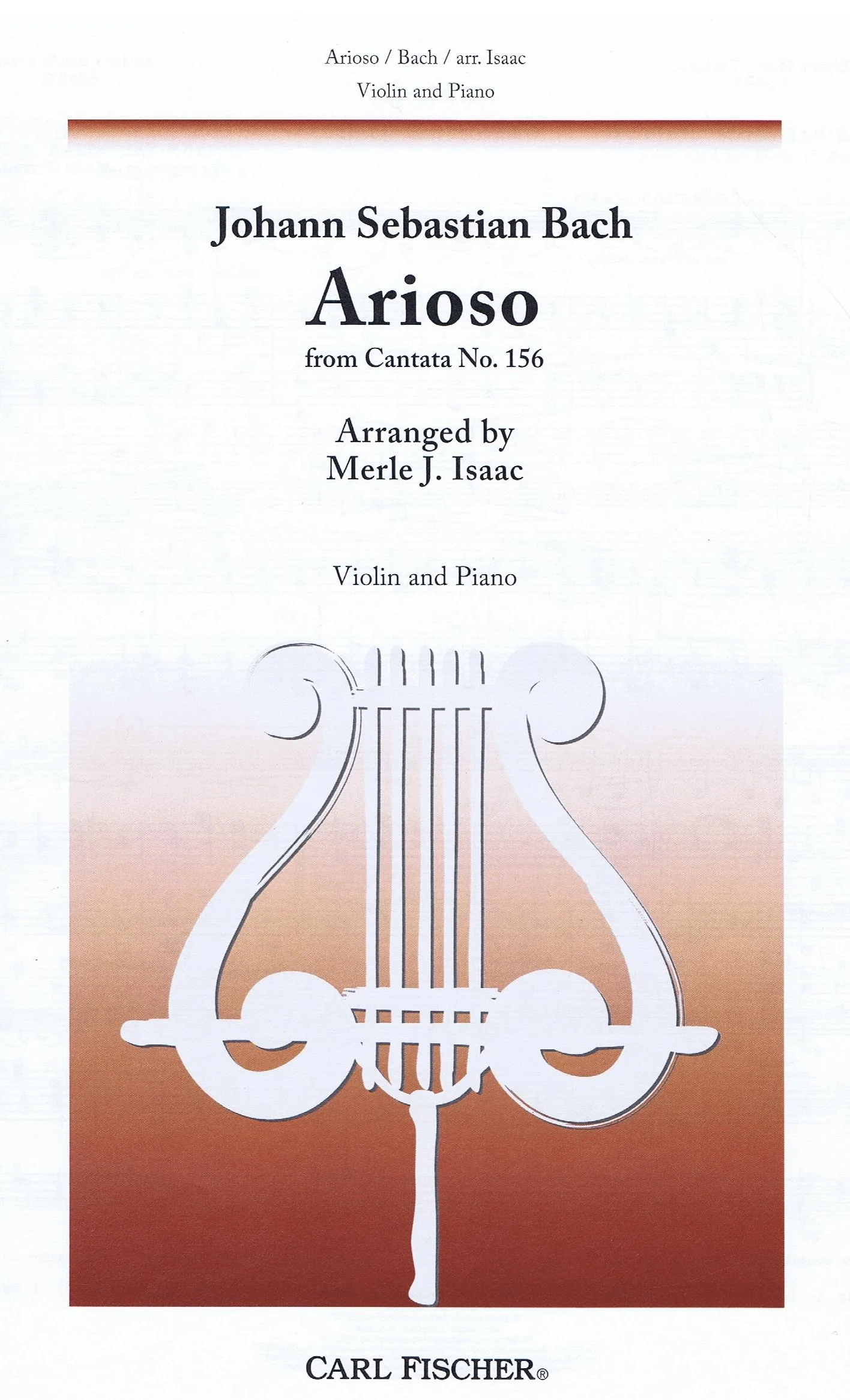 Bach Arioso 'From Cantata No. 156' CF B2495