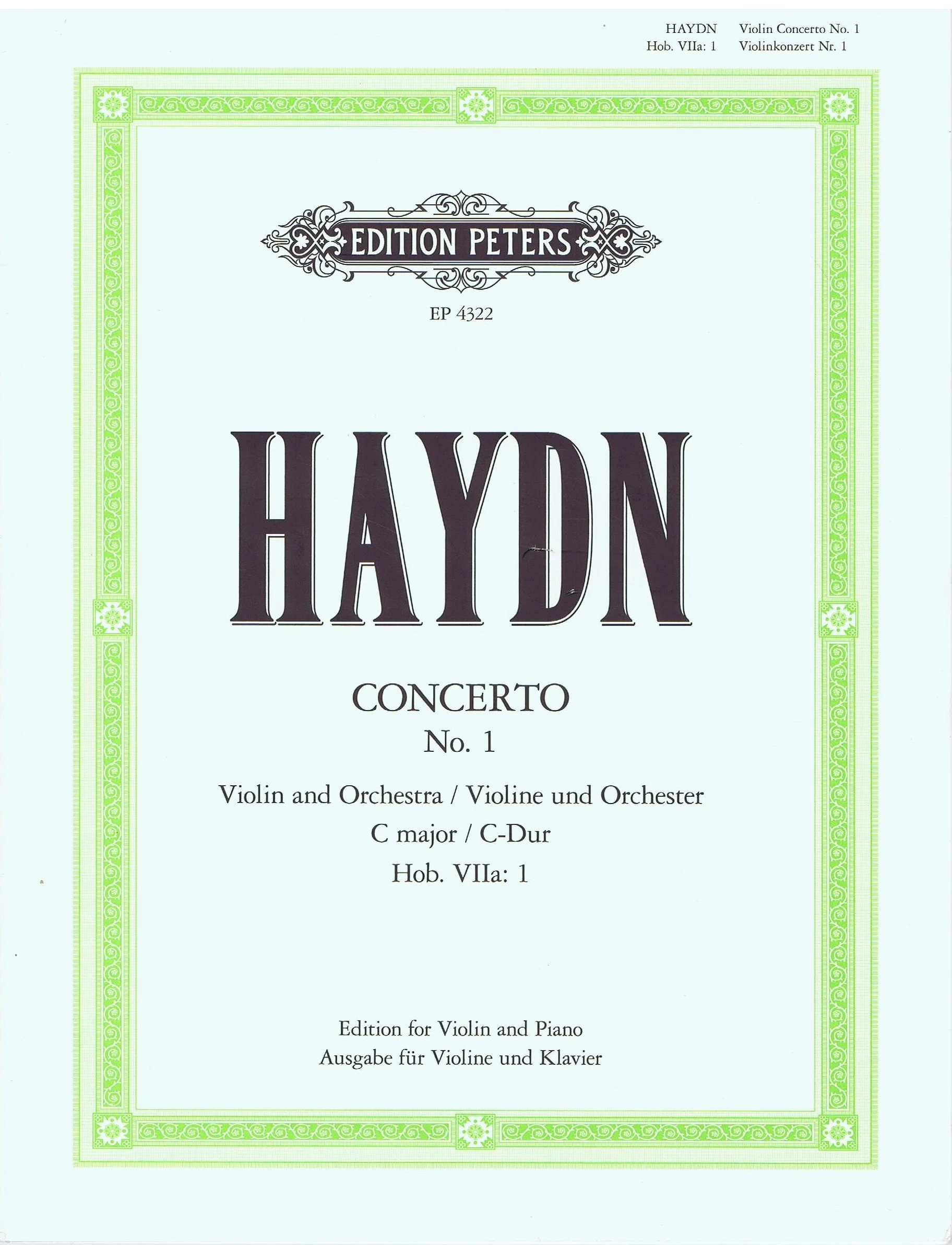 Haydn Concerto No. 1 in C Hob.VIIa/1  EP4322
