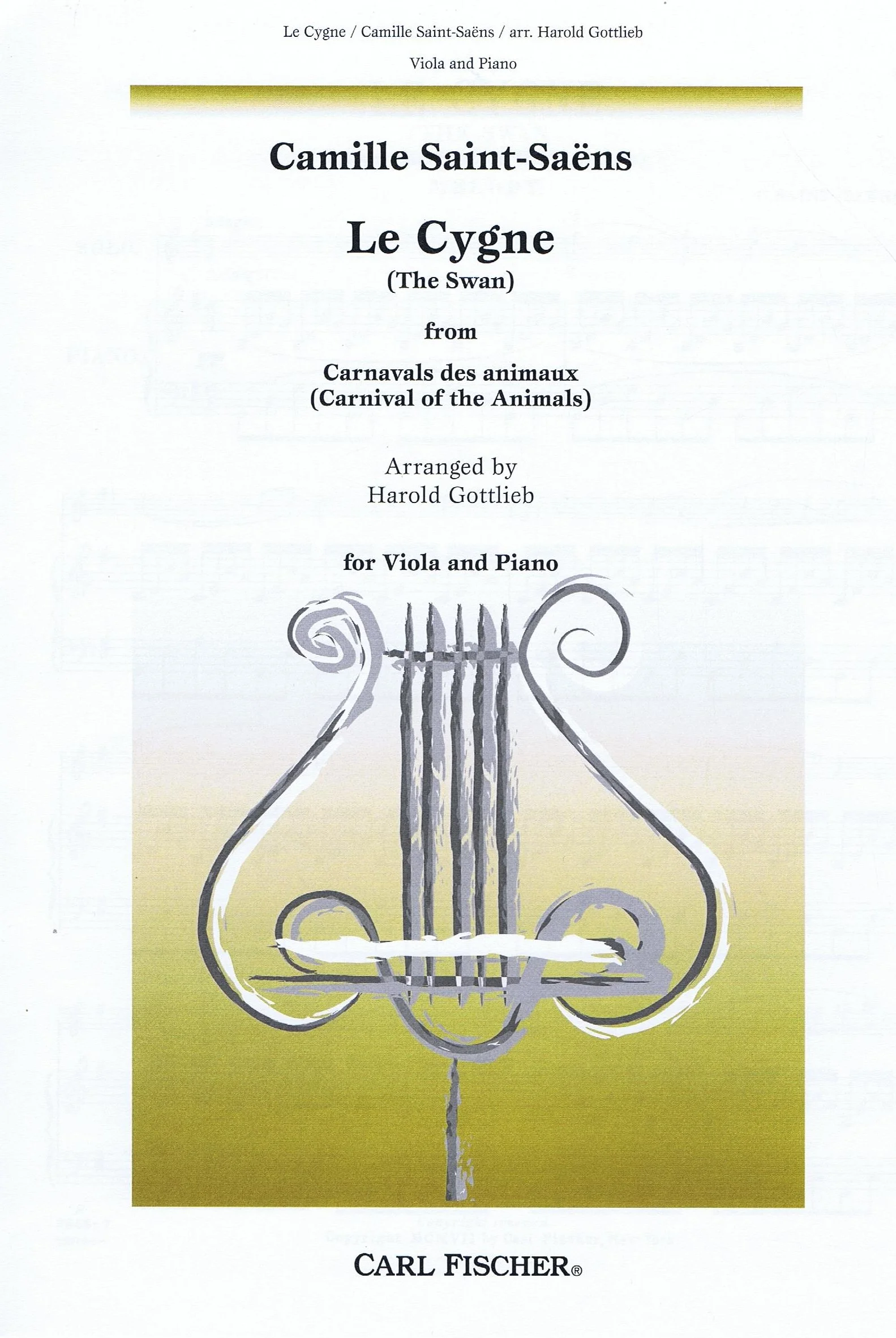 Camille Saint-Saens Le Cygne CF B1393