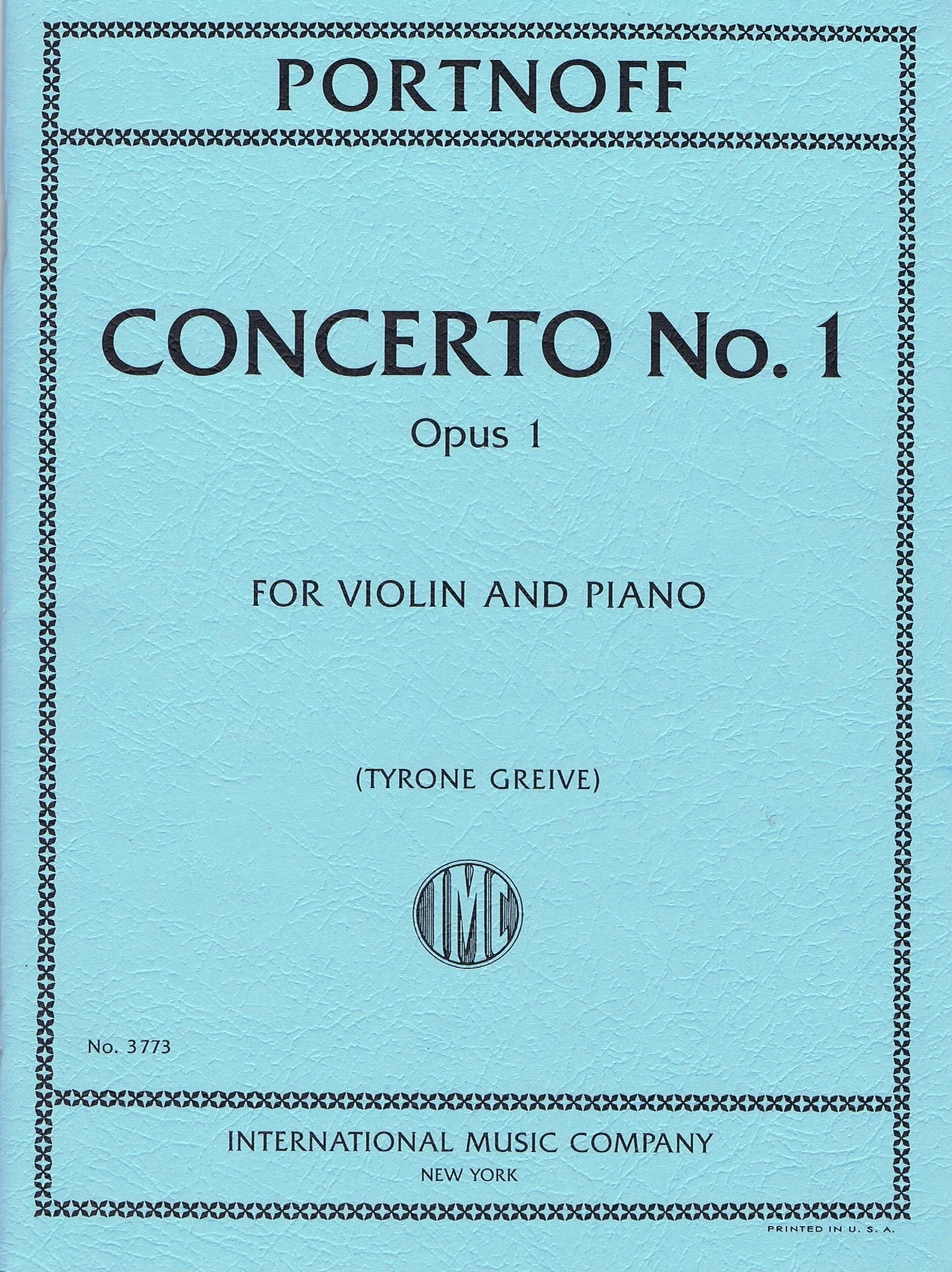 Portnoff Concerto No. 1, Opus 1 IMC 3773
