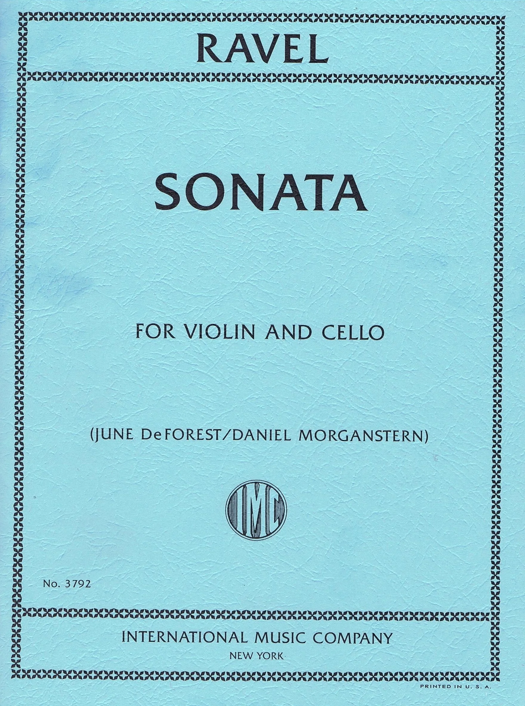 Ravel Sonata IMC 3792