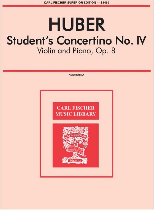 Huber Student's Concertino No. IV, Opus 8 CF S3469