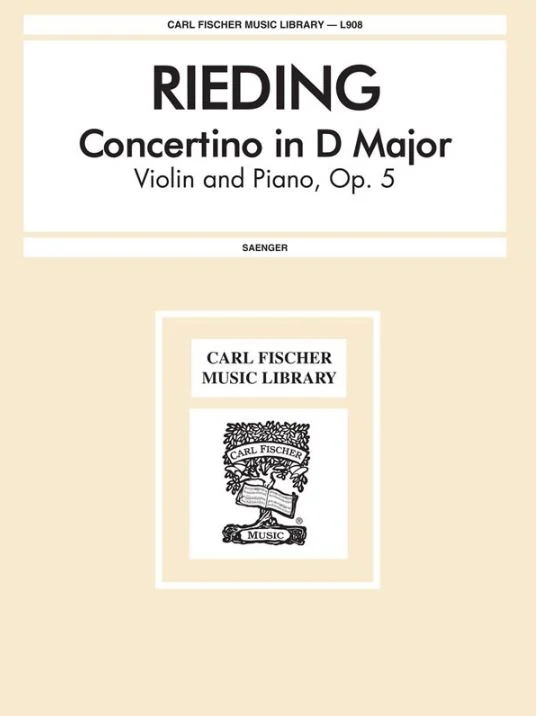 Rieding Concertino In D Major, Opus 5 CF L908