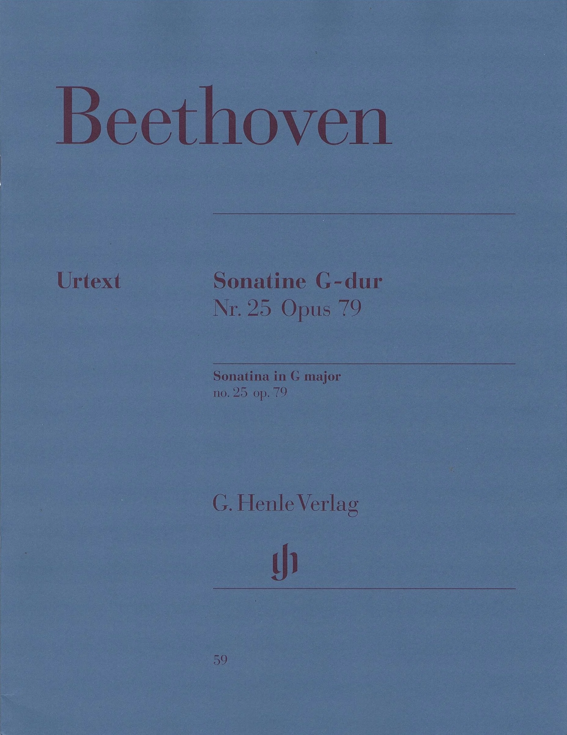 Beethoven Piano Sonata (Sonatina) No. 25 in G Major Op. 79 HL 51480059
