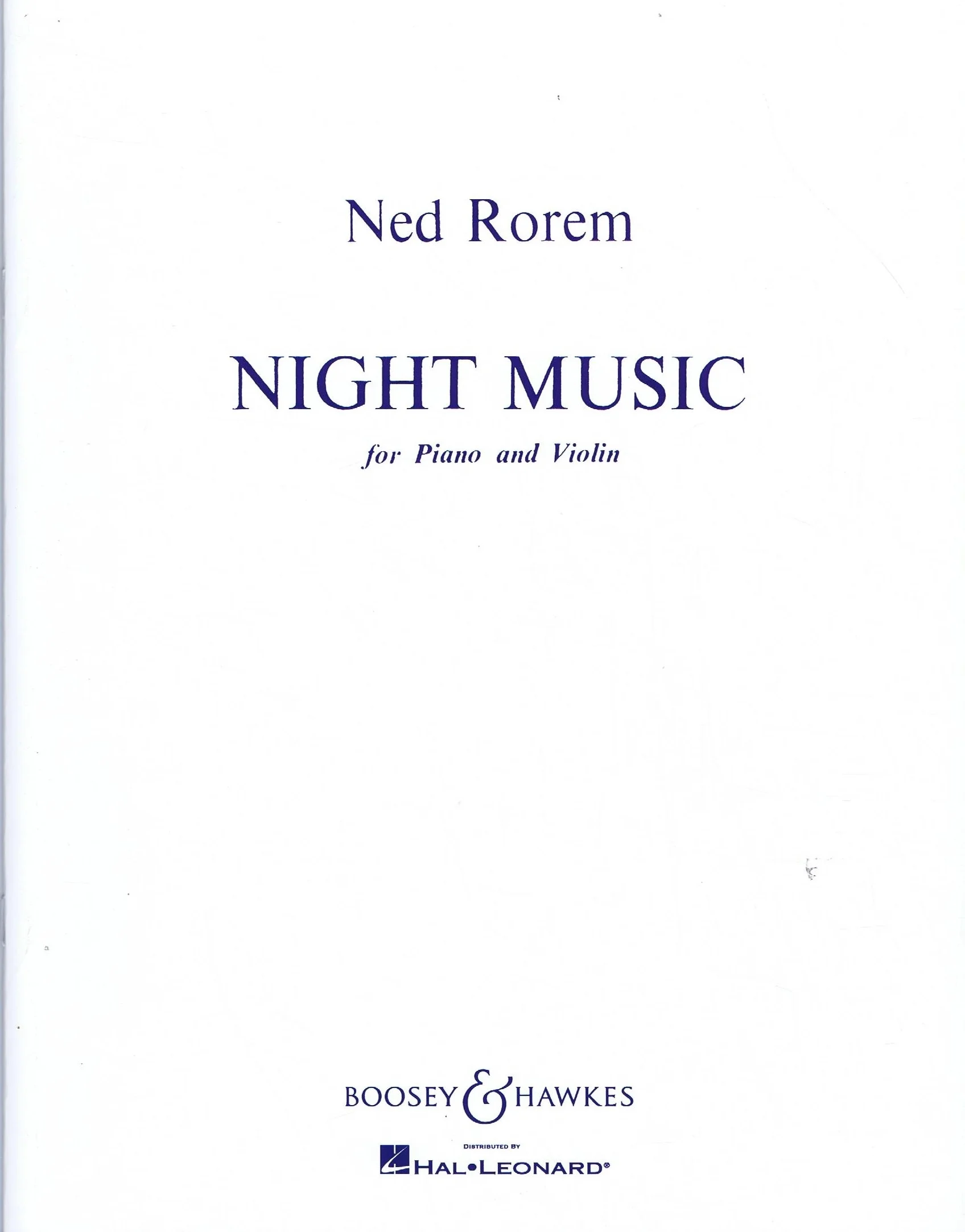 Rorem Night Music HL 48002964