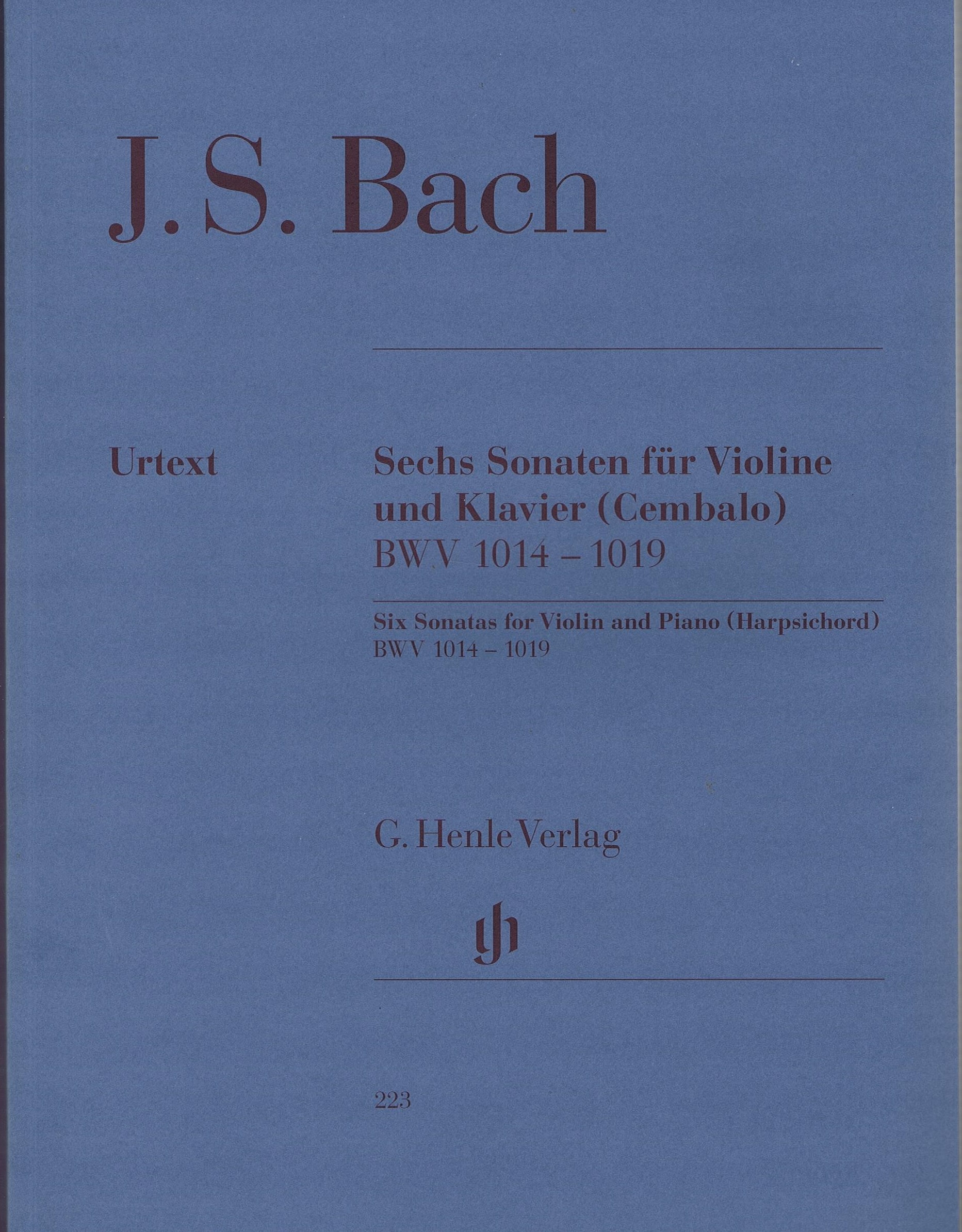 Bach 6 Sonatas for Violin and Piano (Harpsichord) BWV 1014-1019 HL 51480223