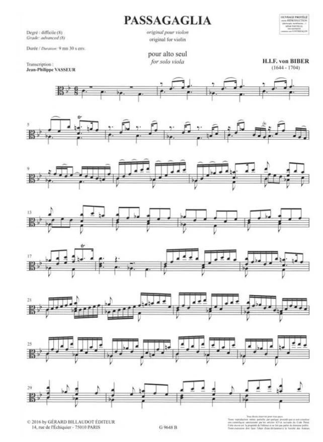 Biber Passagaglia CF 514-05657