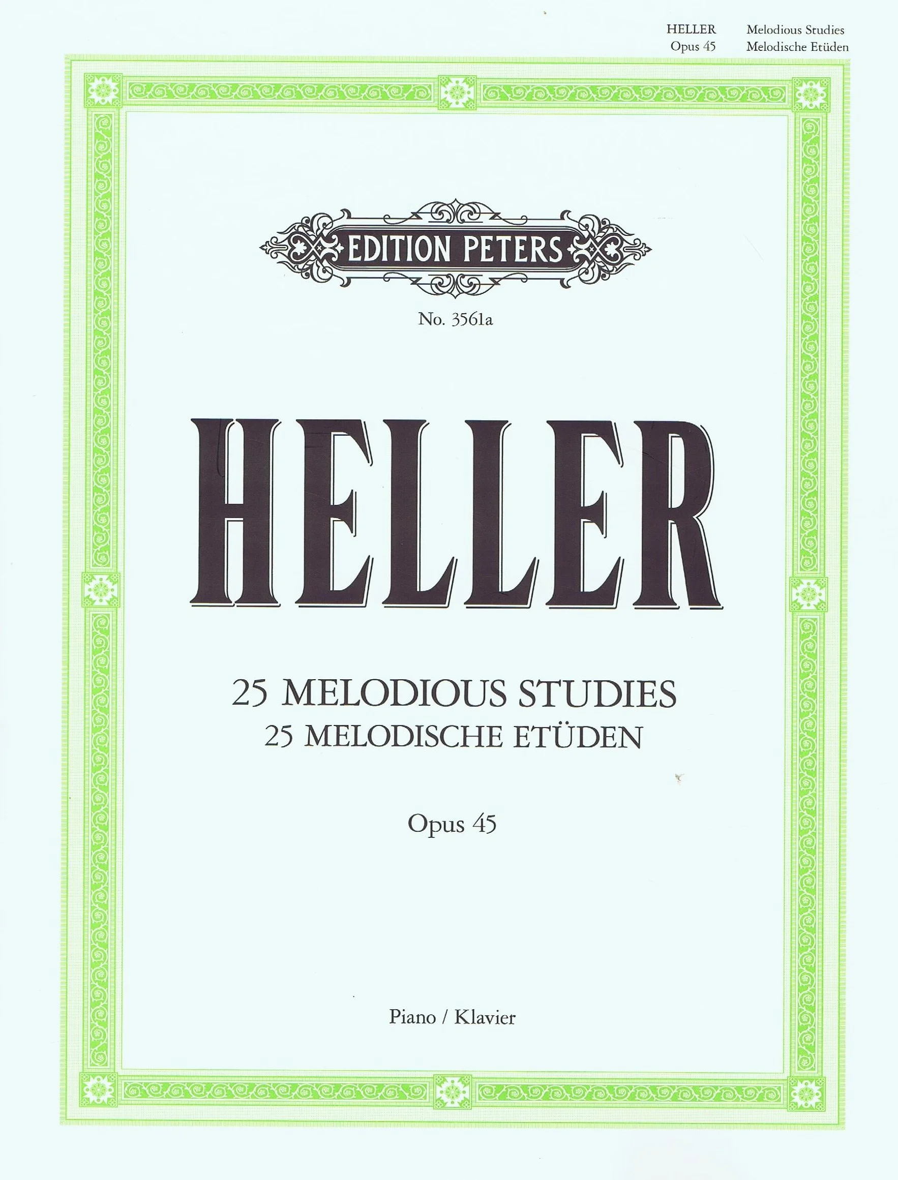 Heller 25 Melodious Studies Opus 45 Piano EP 3561