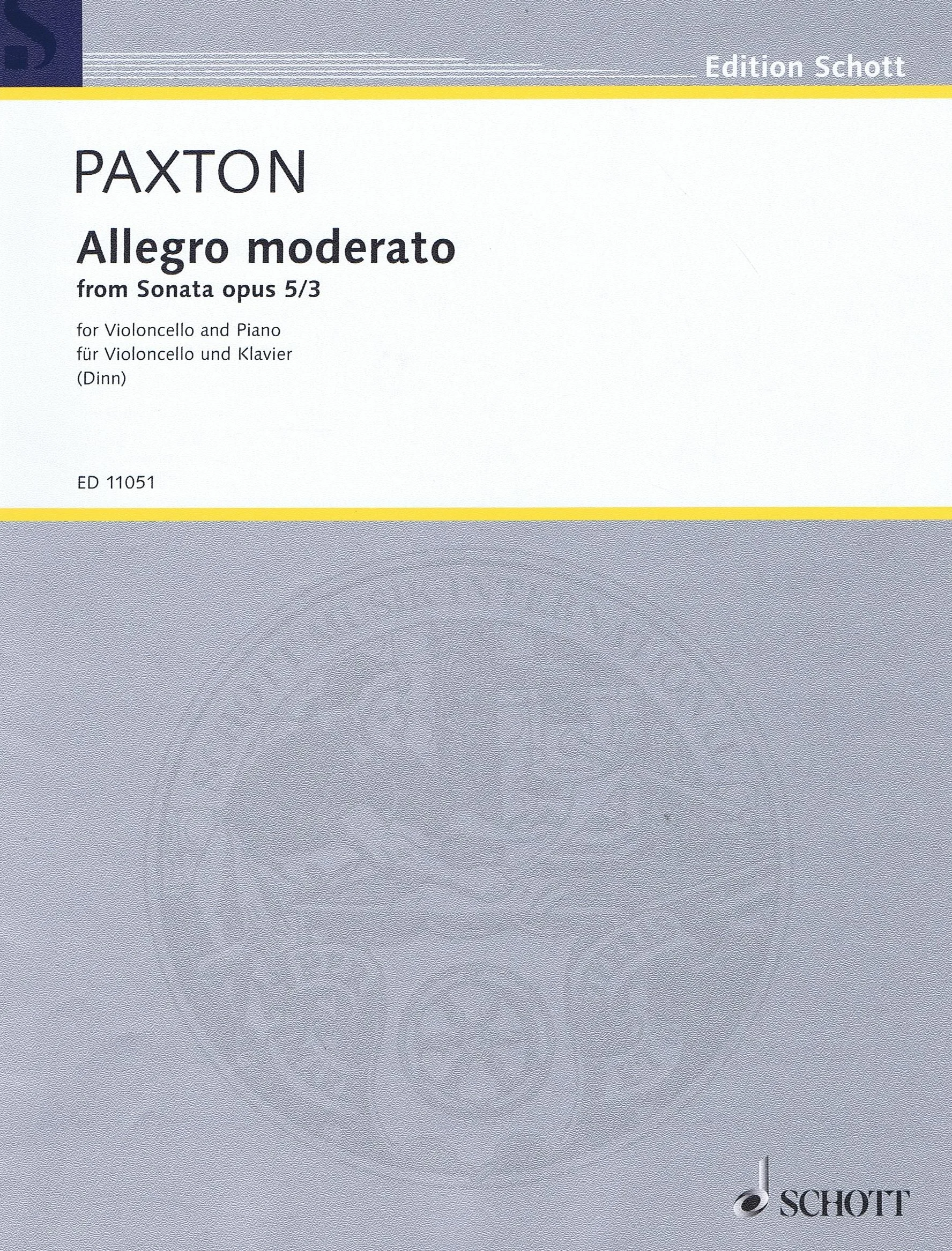Paxton Allegro Moderato from Sonata Op. 5, No. 3 HL 49002632