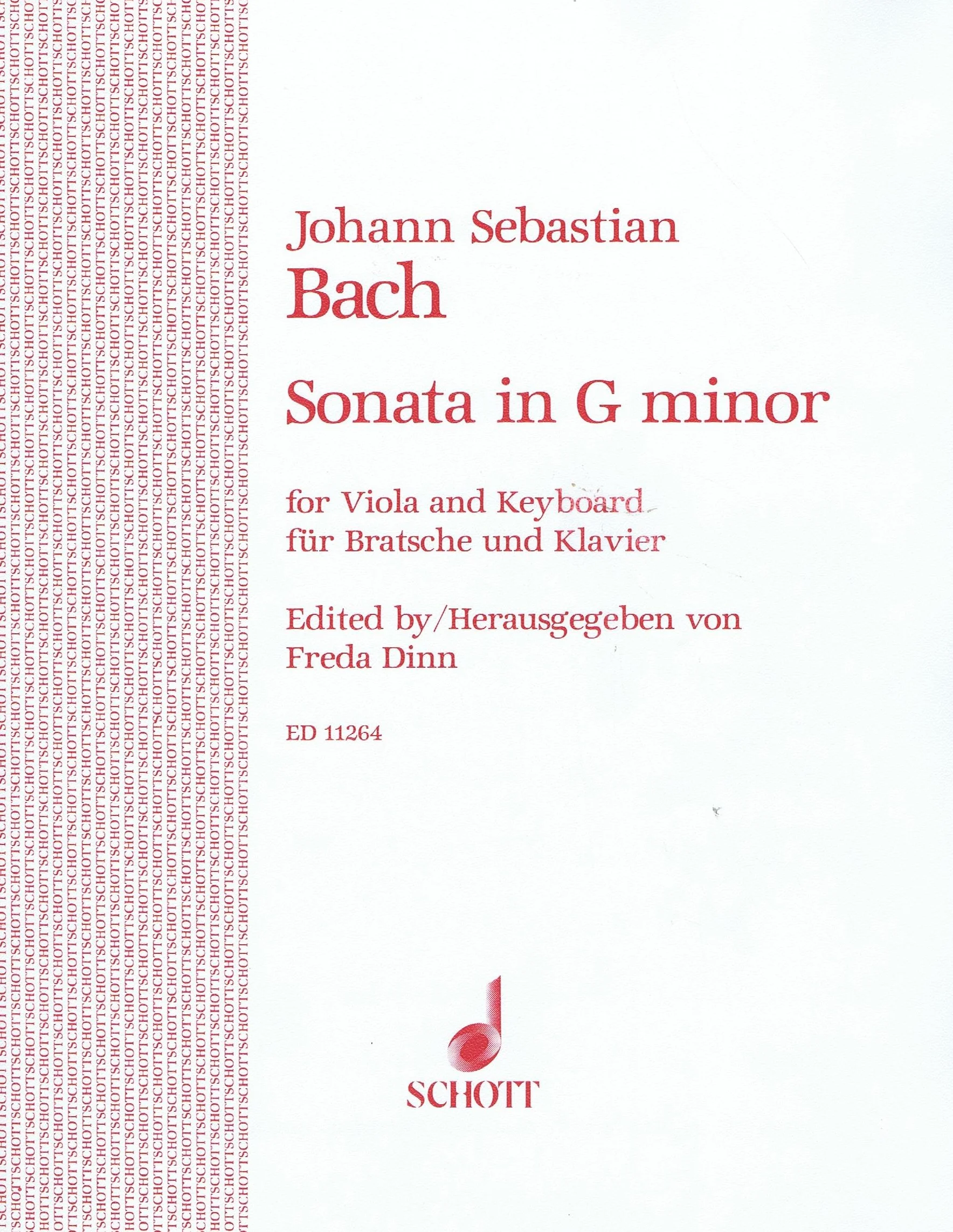 Bach Sonata in G Minor BWV 1020 HL 49002733