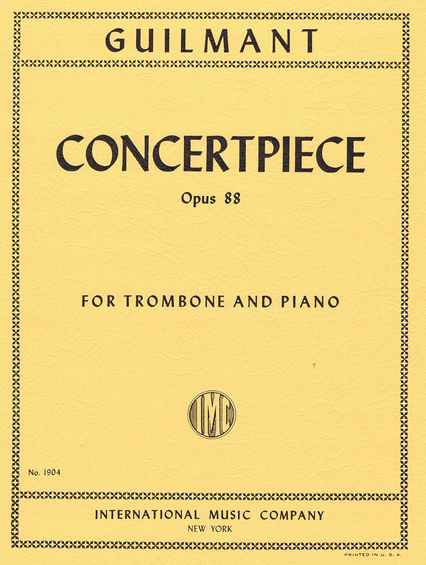 GUILMANT Concertpiece, Opus 88 IMC 1904