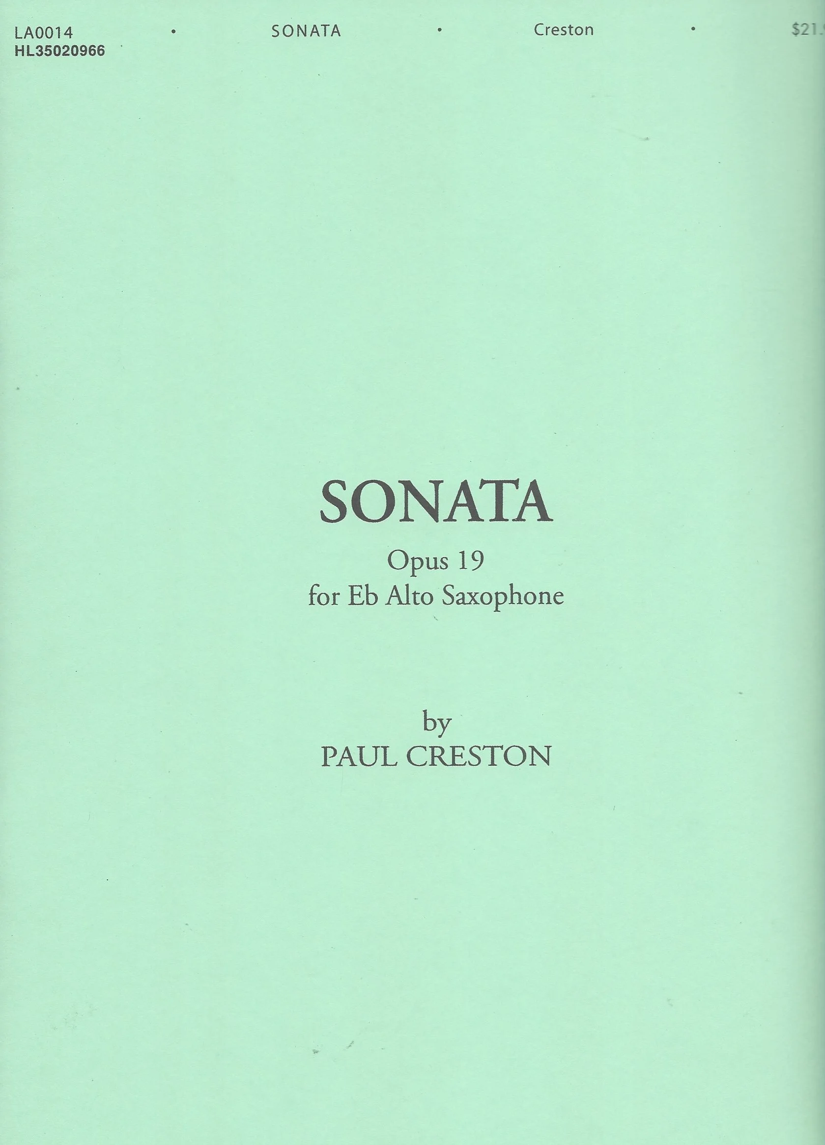 Creston Sonata, Op. 19 HL 35020966