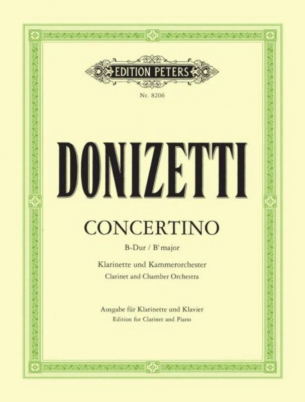 Donizetti Clarinet Concertino in B flat EP8206