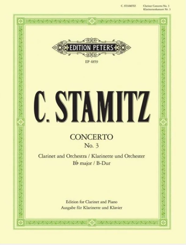 Stamitz Clarinet Concerto No. 3 in Bb Major EP4859