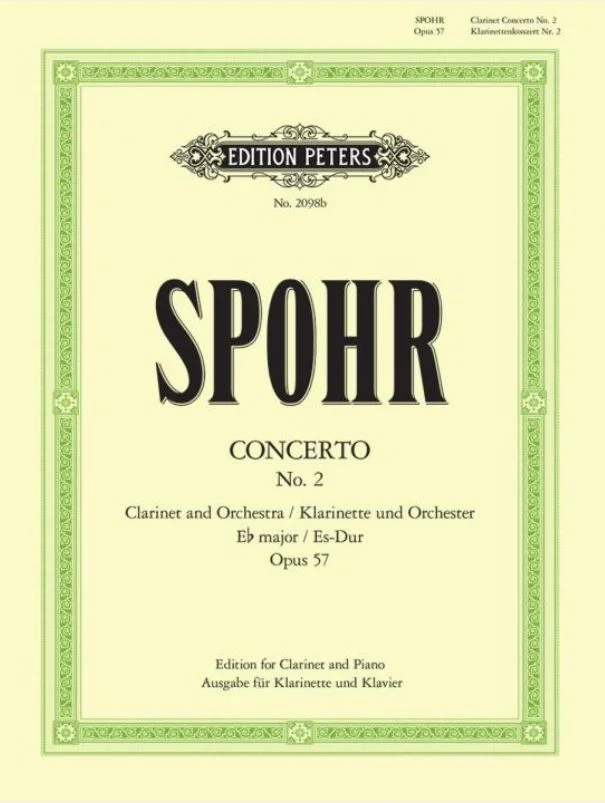 Spohr Clarinet Concerto No. 2 in Eb Major Op. 57 EP2098B