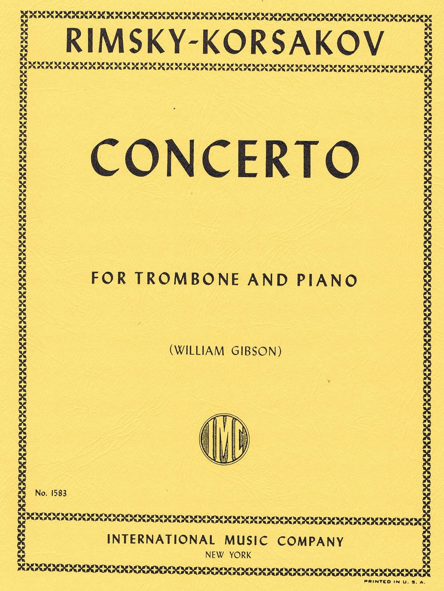RIMSKY-KORSAKOV, Nikolai Concerto (GIBSON, William), IMC 1583