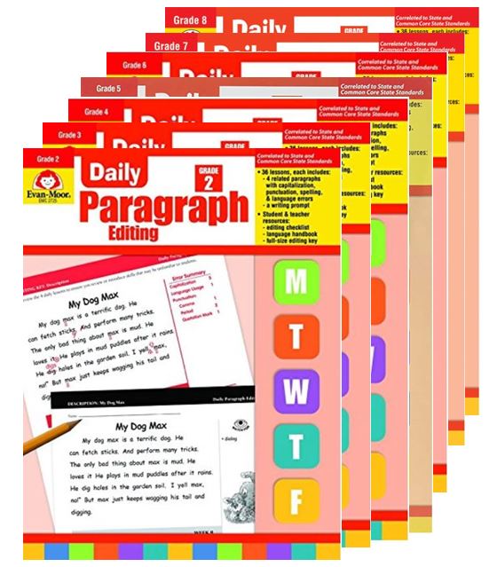 Daily Paragraph Editing, Grade 2~8 Teacher's Edition