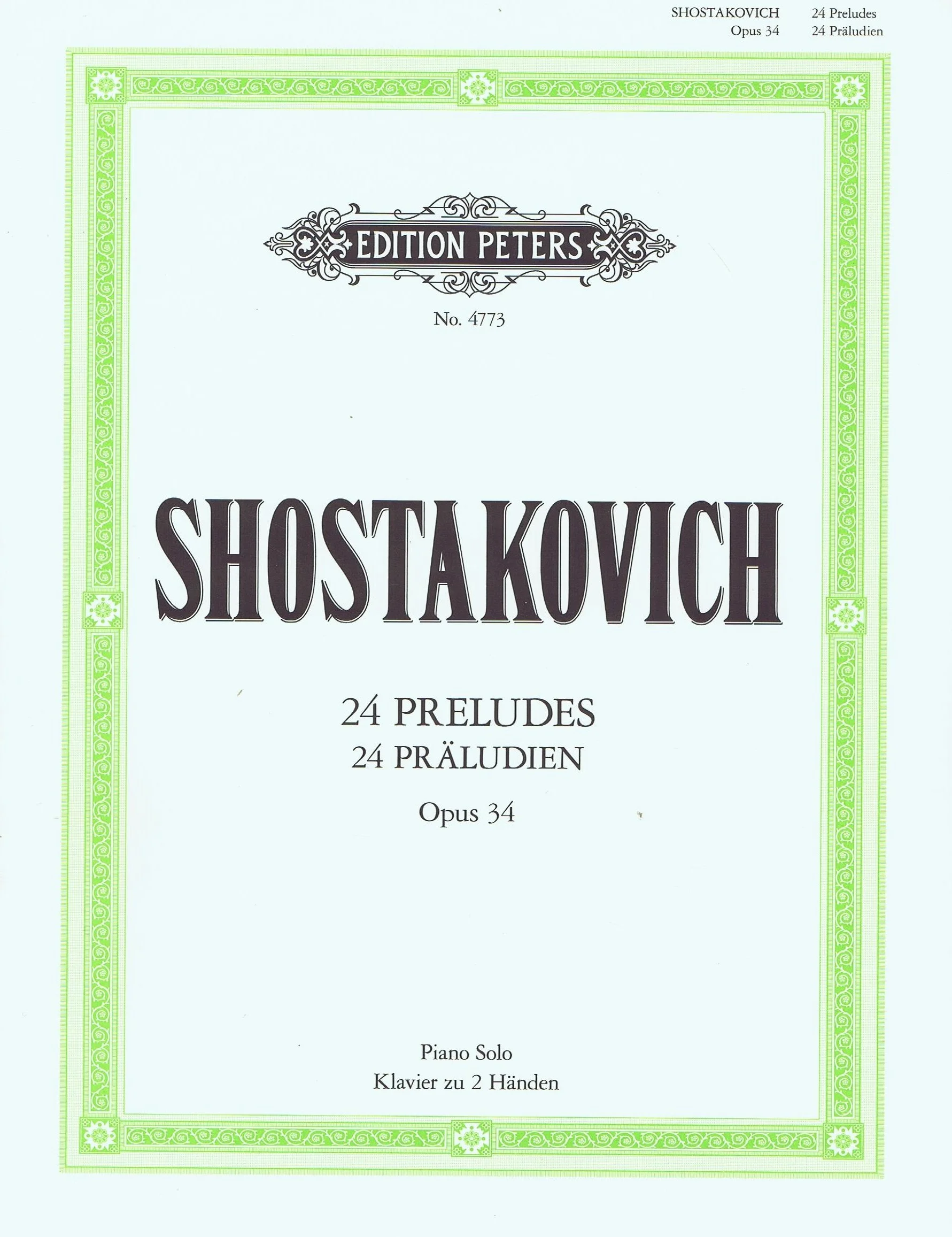 Shostakovich 24 Preludes Op. 34 EP4773