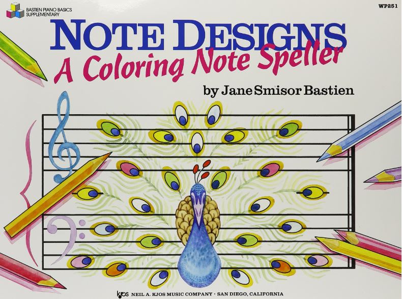 Note Pictures, Note Designs : A coloring Note Speller Dot to Dot Note Speller KJOS WP250 WP251 WP260