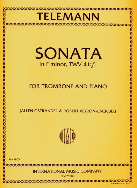 TELEMANN, Sonata in F minor (OSTRANDER (VEYRON-LACROIX, Robert) IMC 1903