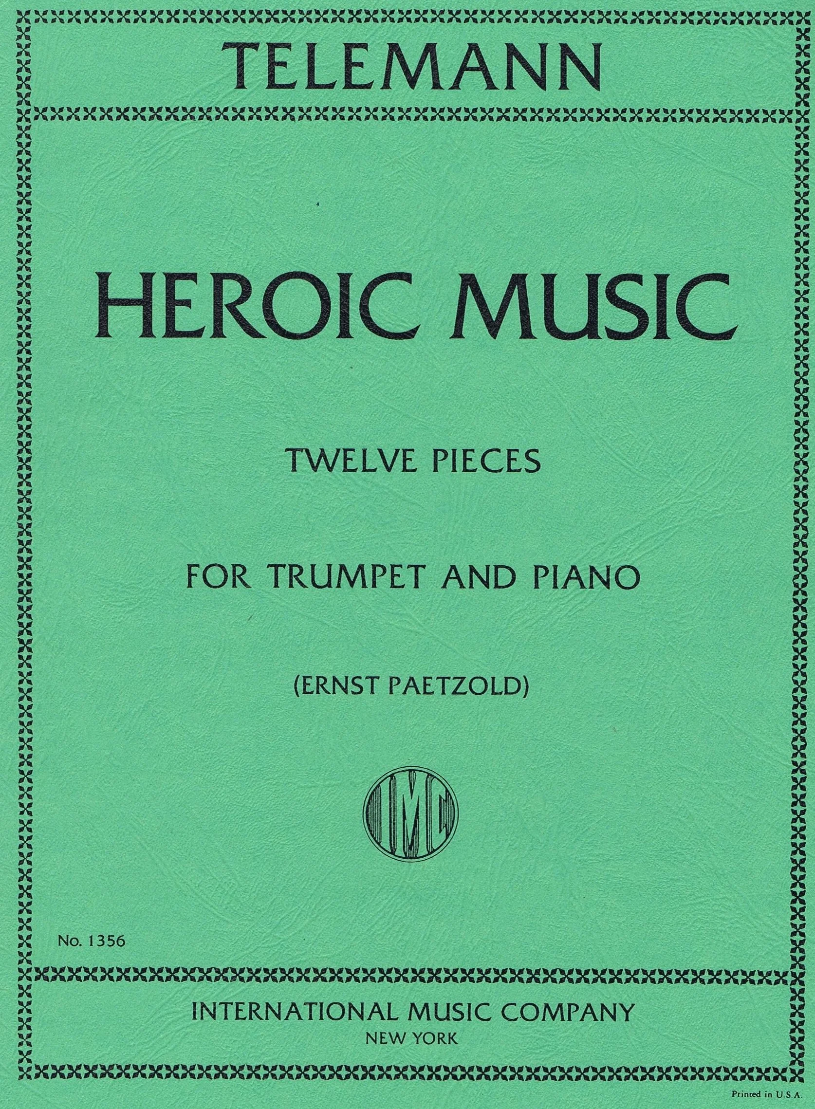 TELEMANN, Heroic Music. Twelve Pieces (LYMAN, Waldo) IMC 1356